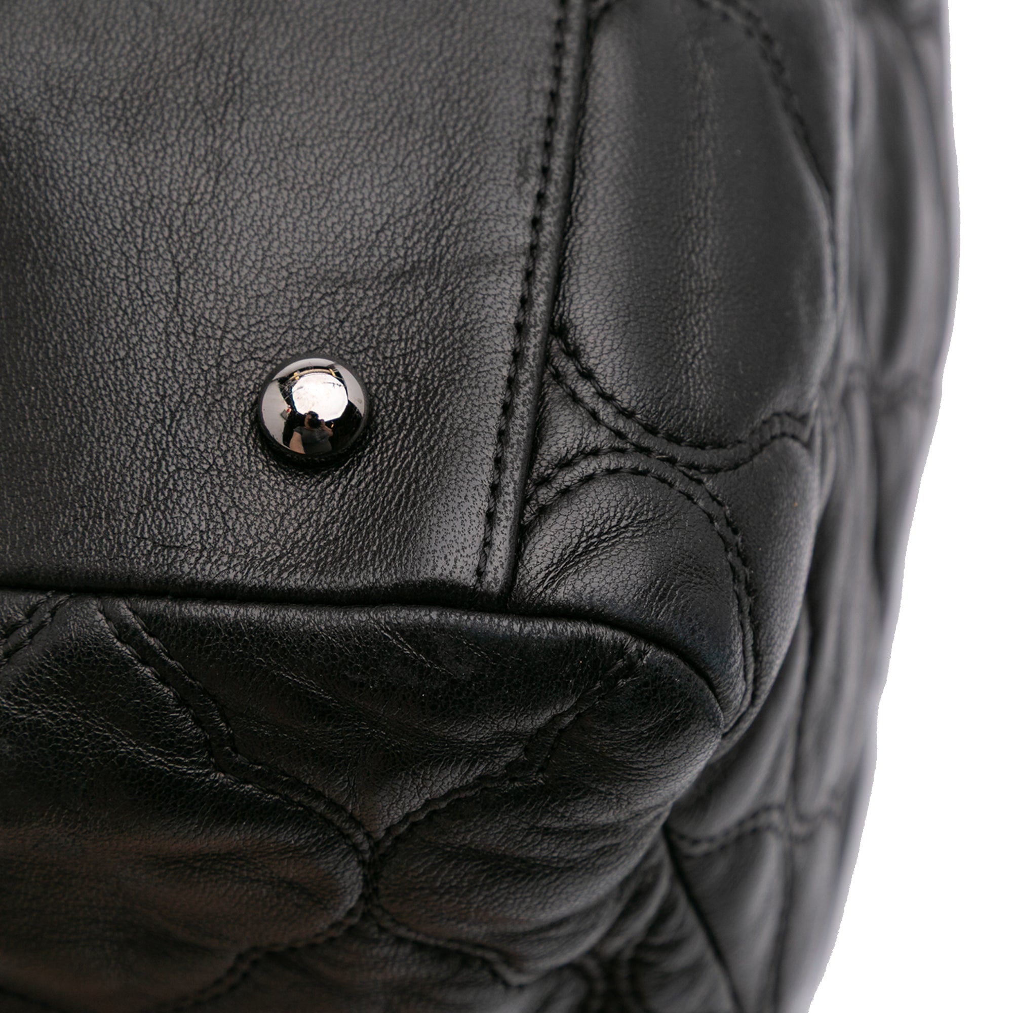 Chanel Paris Moscow Quilted Lambskin Cells Accordion Tote - image 8