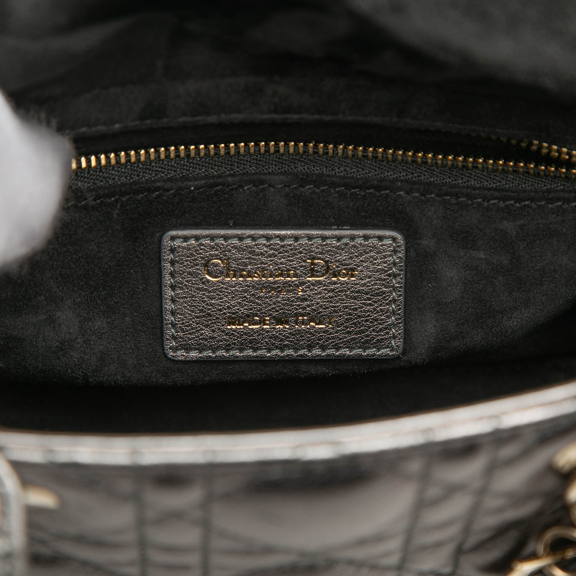Dior Small Metallic Lambskin Cannage My ABCDior Lady Dior - image 5