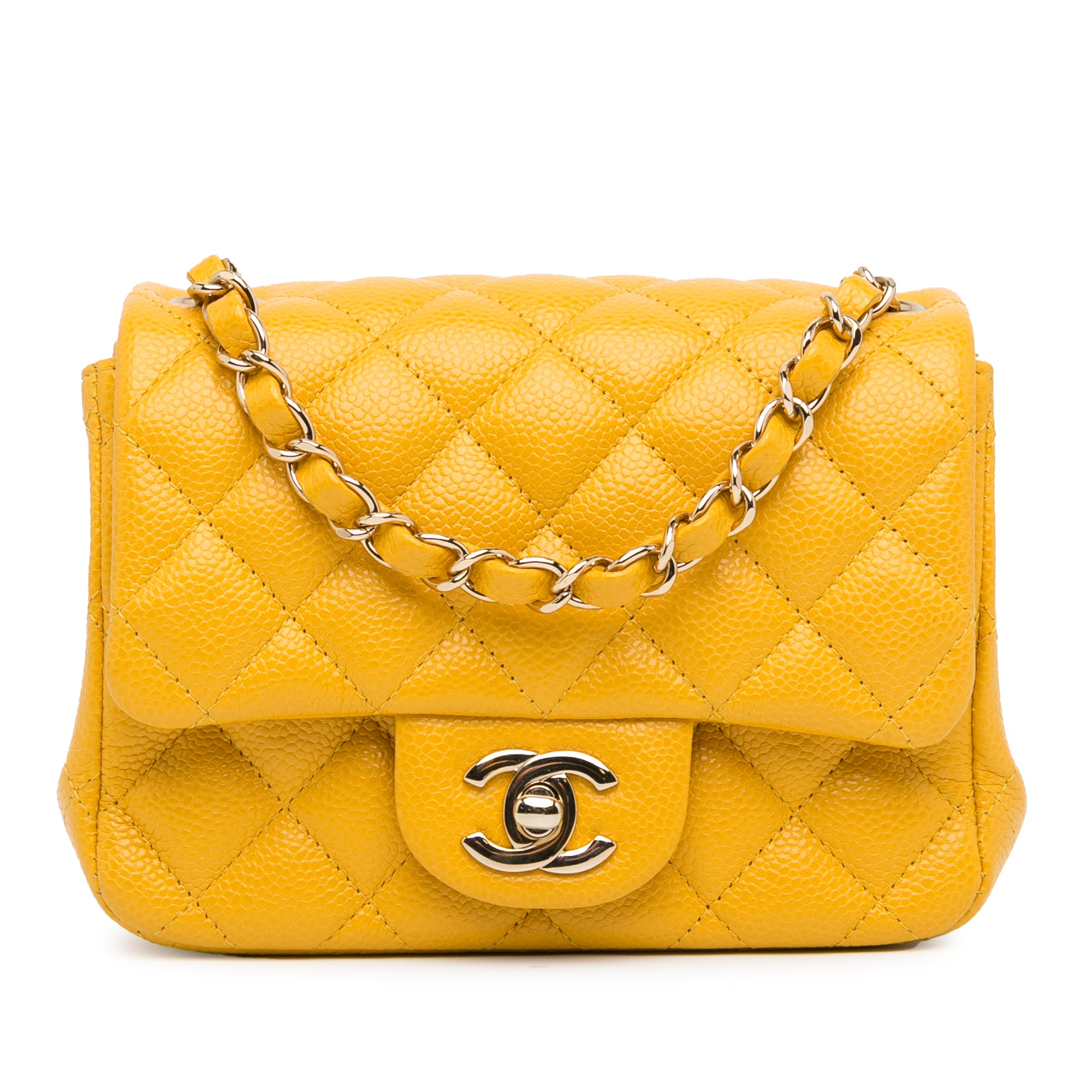 Chanel Mini Square Classic Caviar Single Flap - image 1