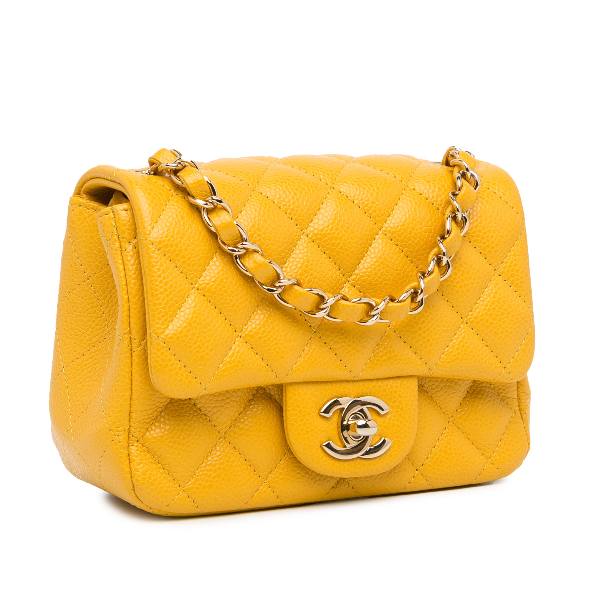 Chanel Mini Square Classic Caviar Single Flap - image 2