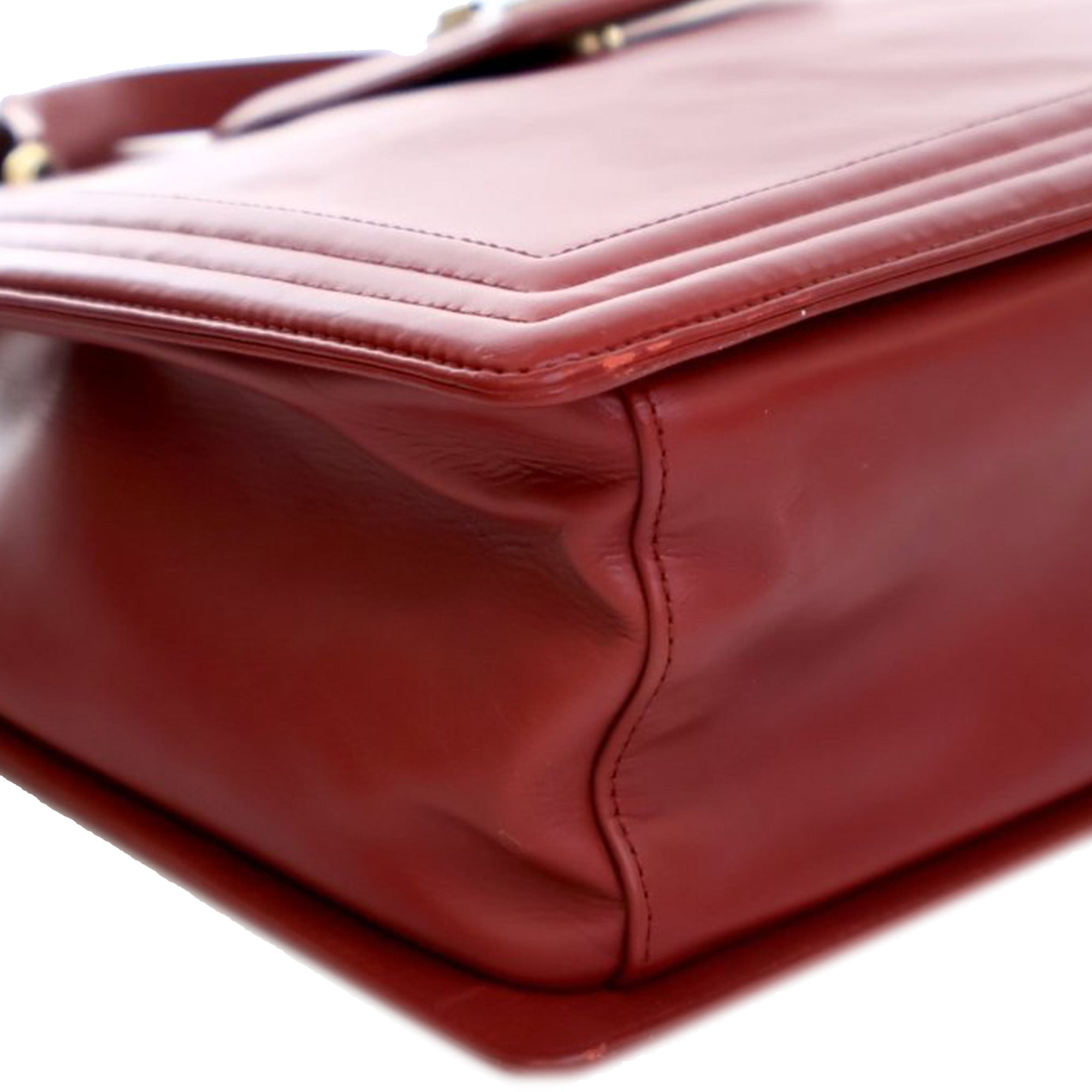 Chanel Glazed Calfskin Reverso Boy Satchel - image 10