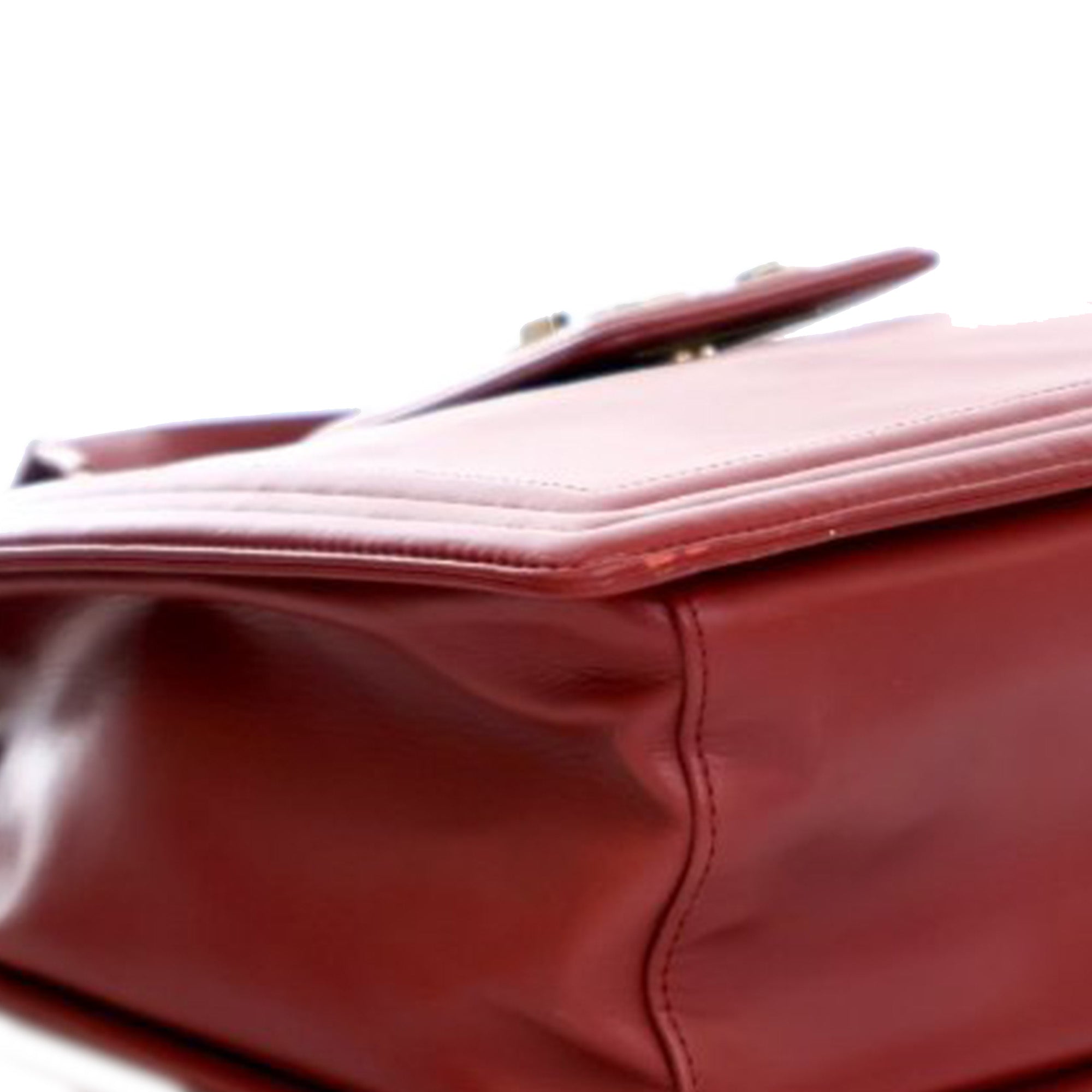 Chanel Glazed Calfskin Reverso Boy Satchel - image 13