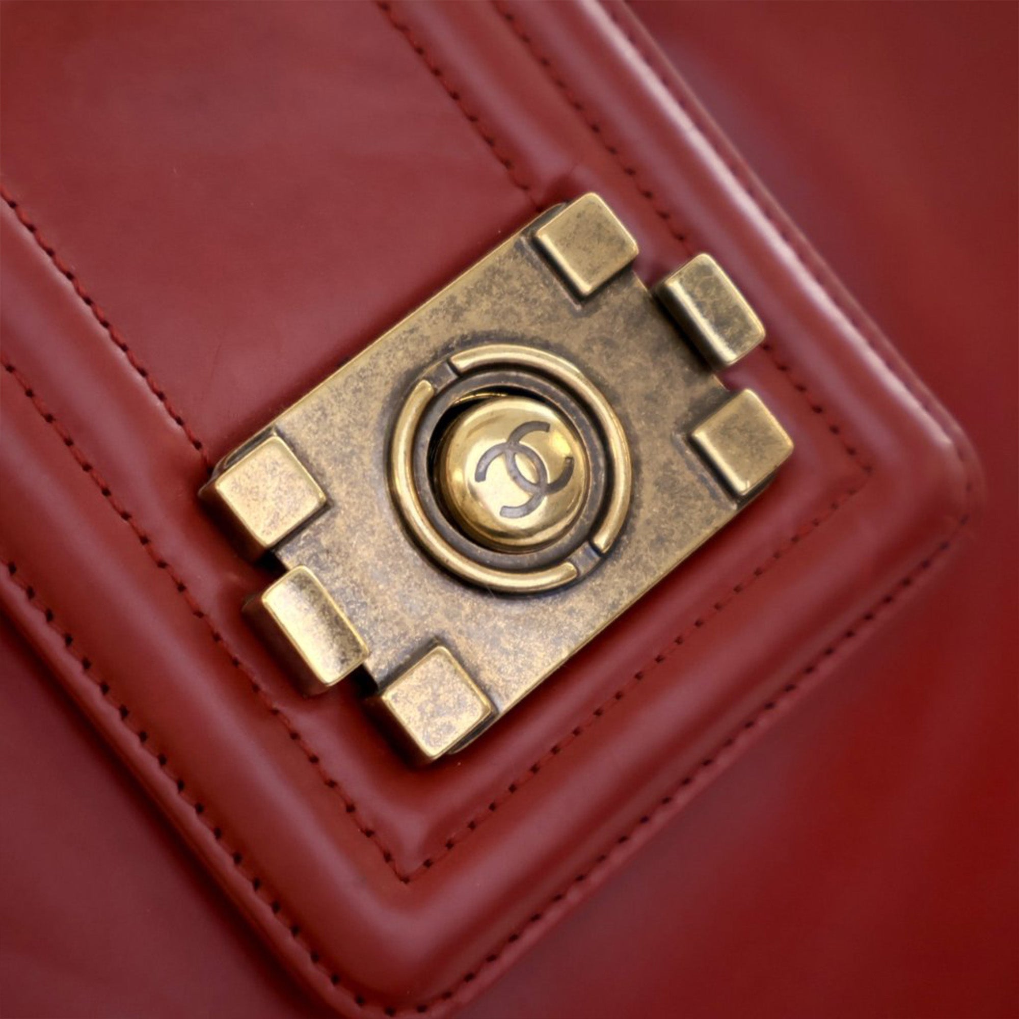 Chanel Glazed Calfskin Reverso Boy Satchel - image 5