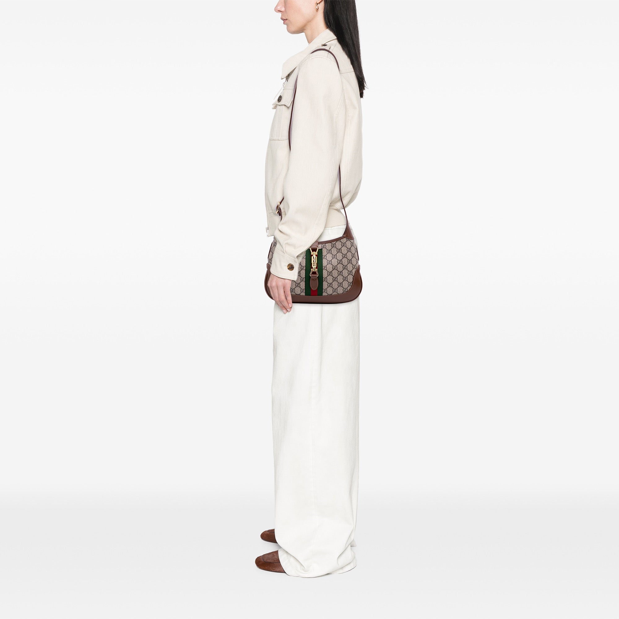 Gucci Small GG Supreme Web Jackie 1961 Crossbody - image 10