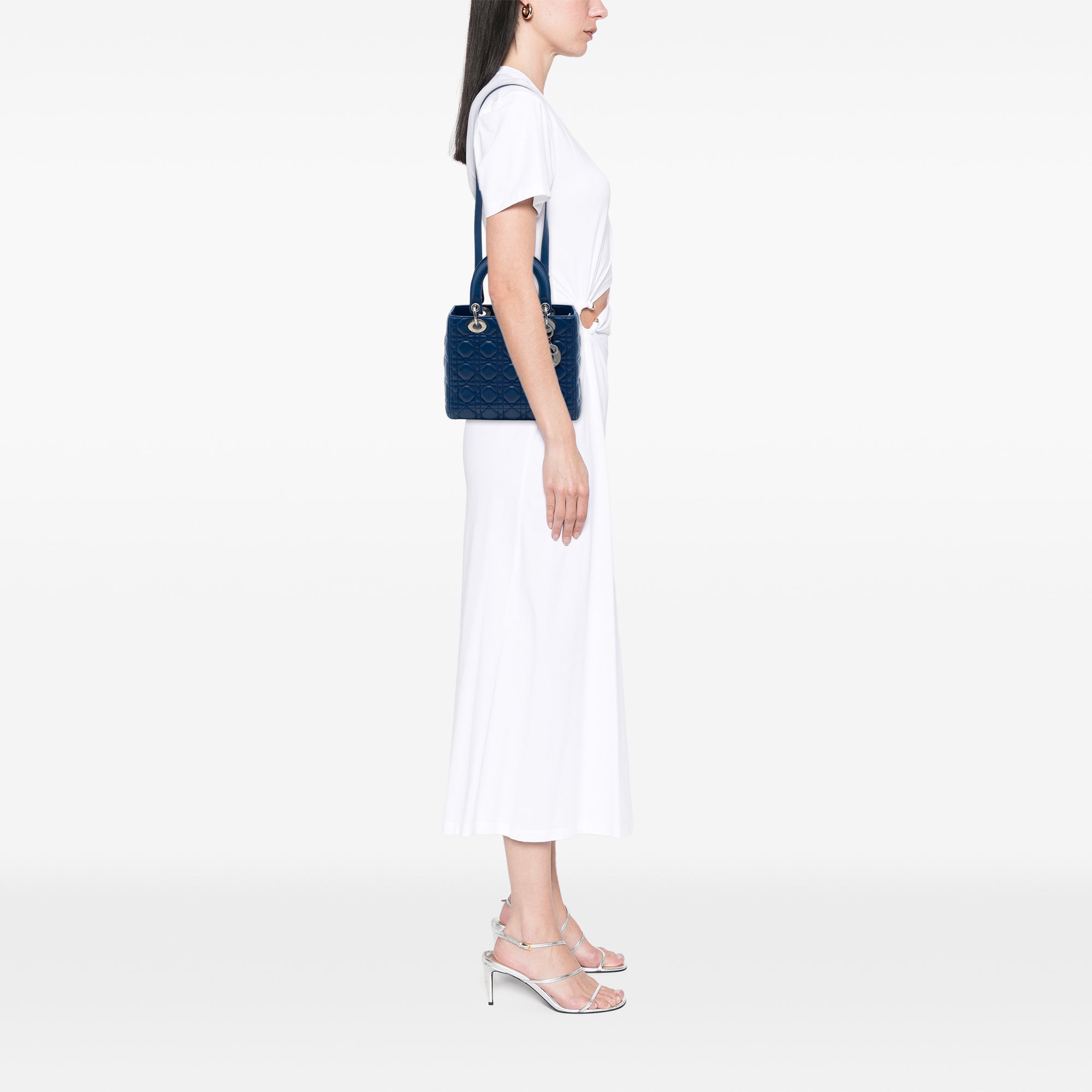 Dior Medium Lambskin Cannage Lady Dior - image 6