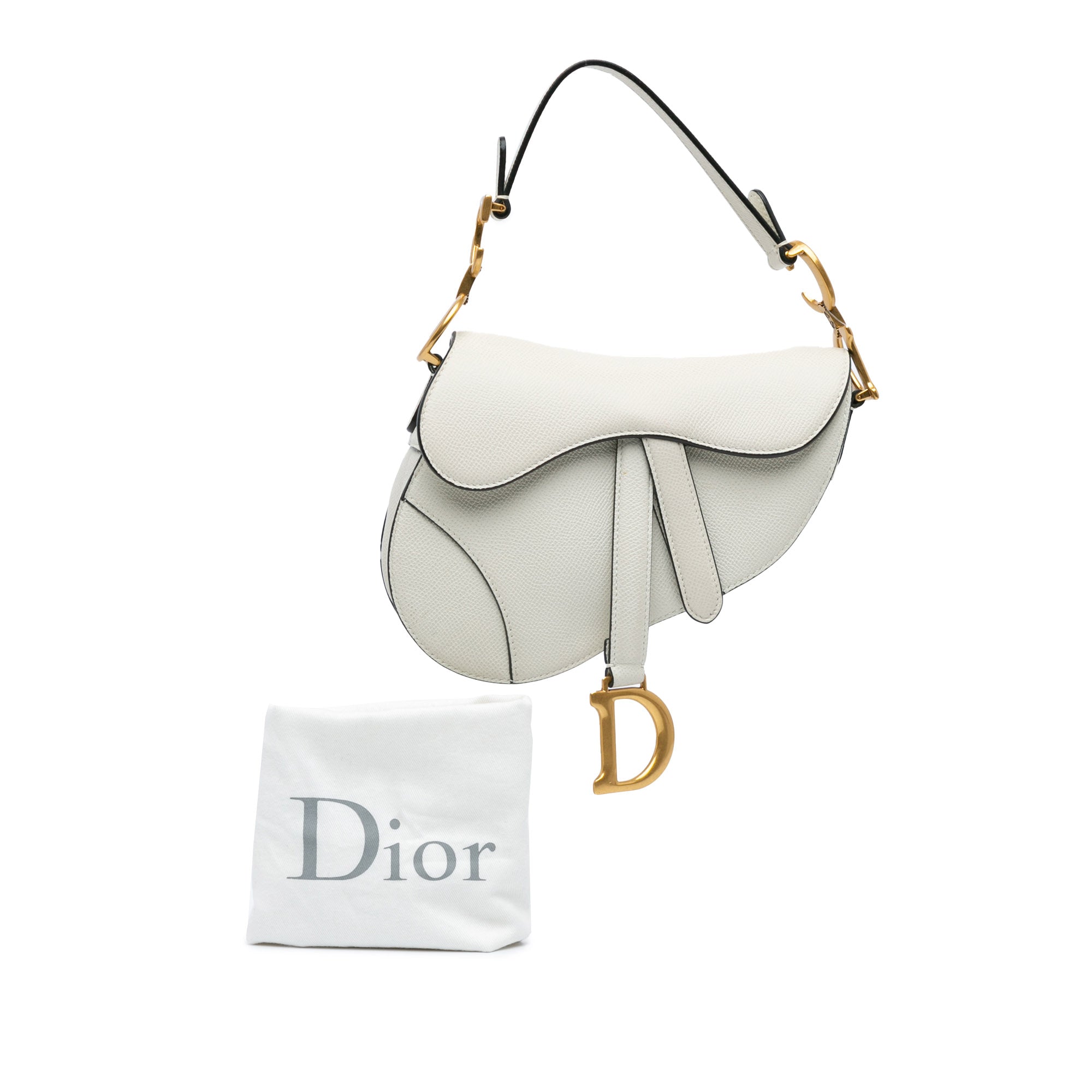 Dior Mini Grained Calfskin Saddle Bag - image 9