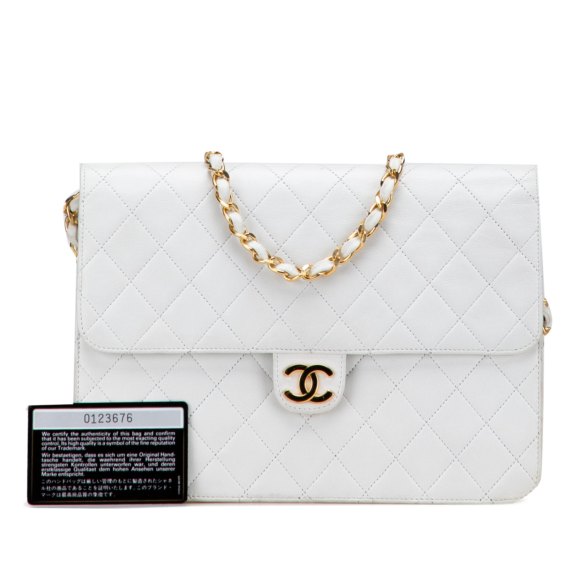 Chanel CC Quilted Lambskin Single Flap - image 10