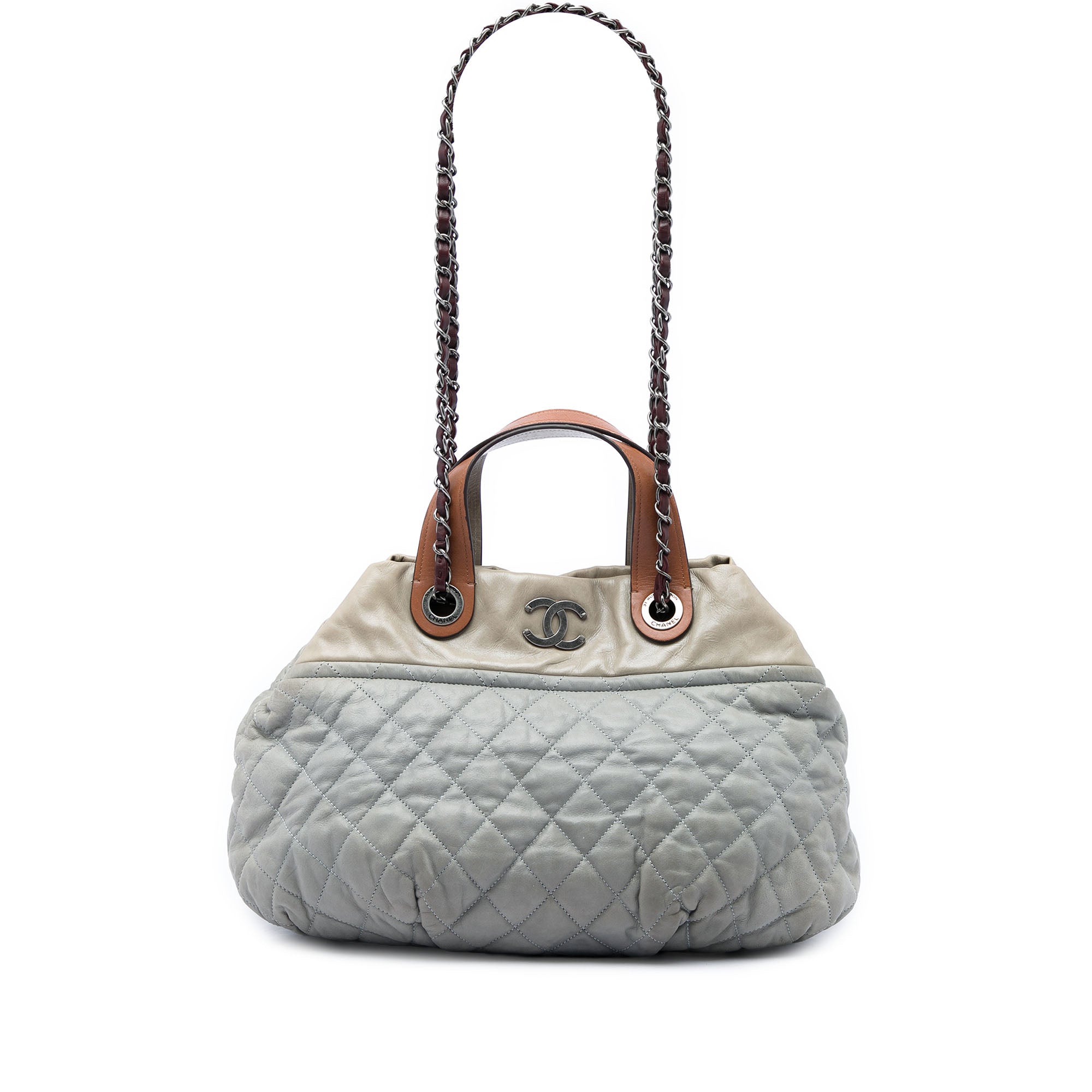 Chanel Large Quilted Iridescent Calfskin In The Mix Satchel - image 1
