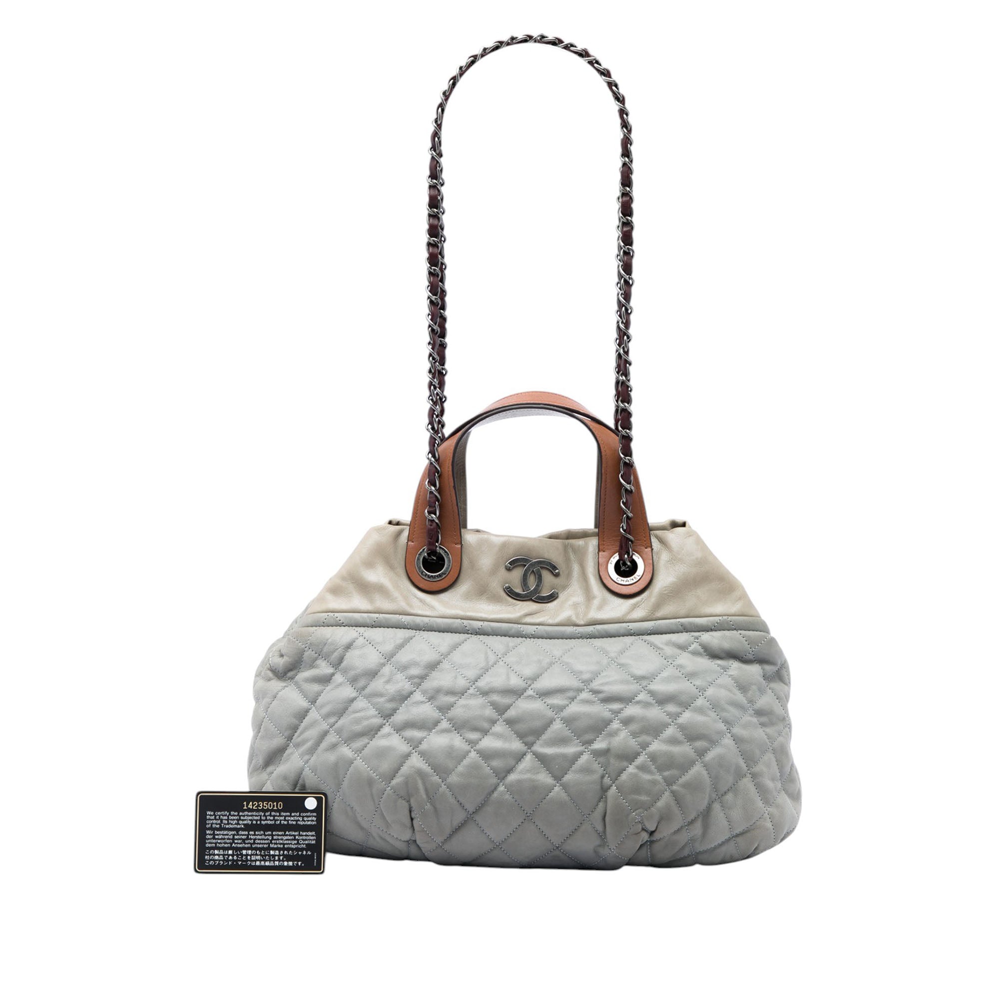 Chanel Large Quilted Iridescent Calfskin In The Mix Satchel - image 6