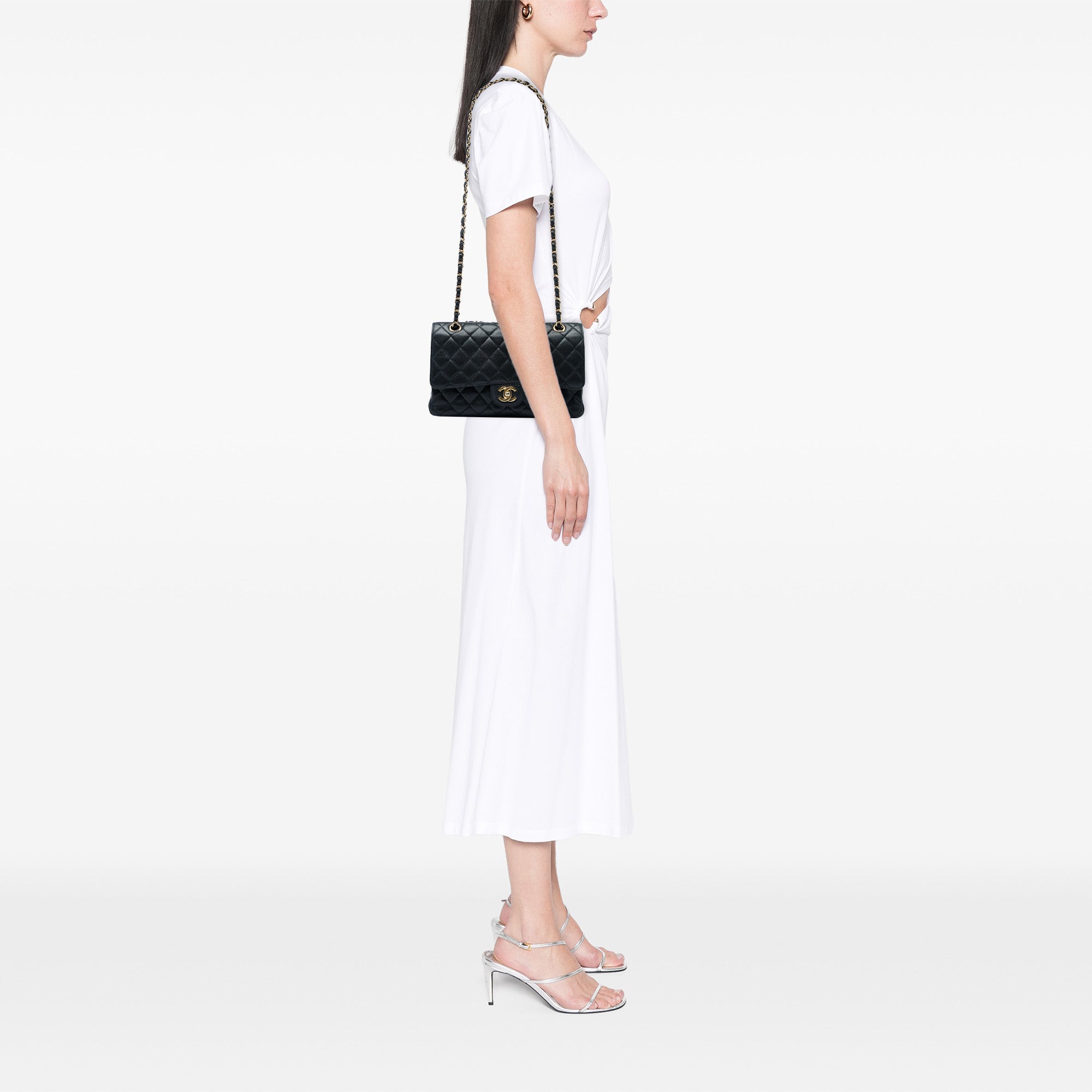 Chanel Medium Classic Caviar Double Flap - image 5