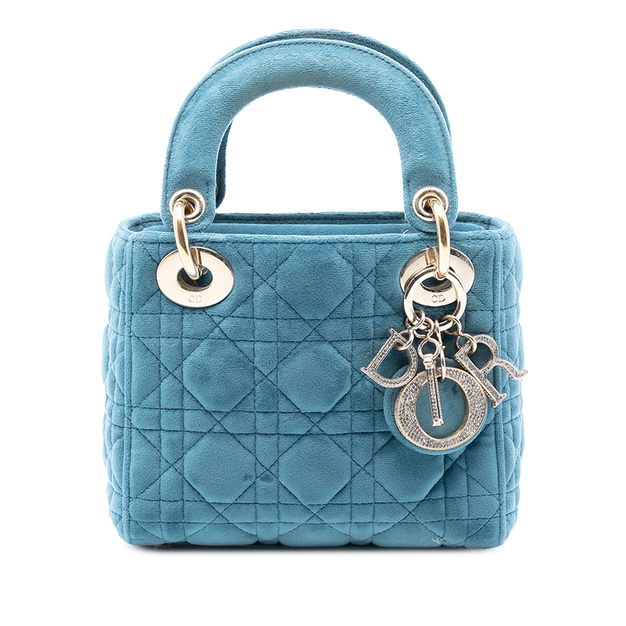 Dior Mini Velvet Cannage Lady Dior - image 1