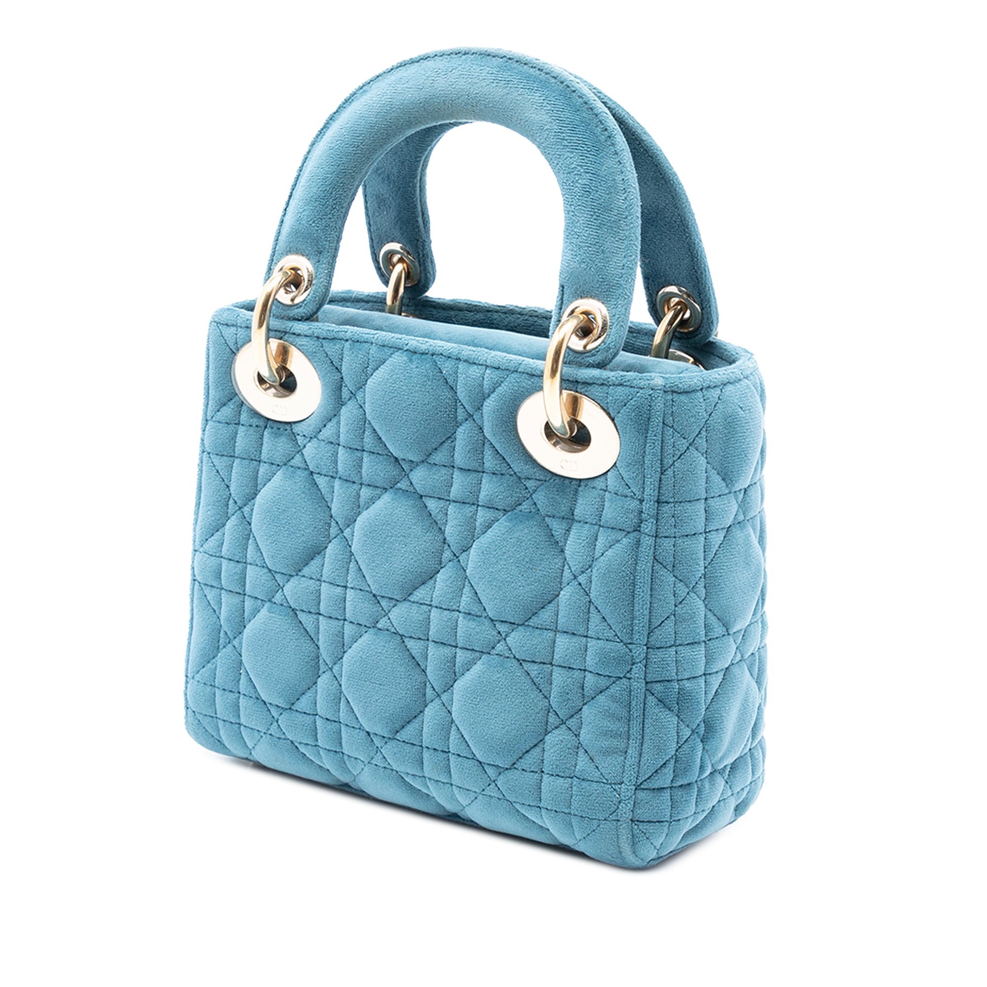 Dior Mini Velvet Cannage Lady Dior - image 2