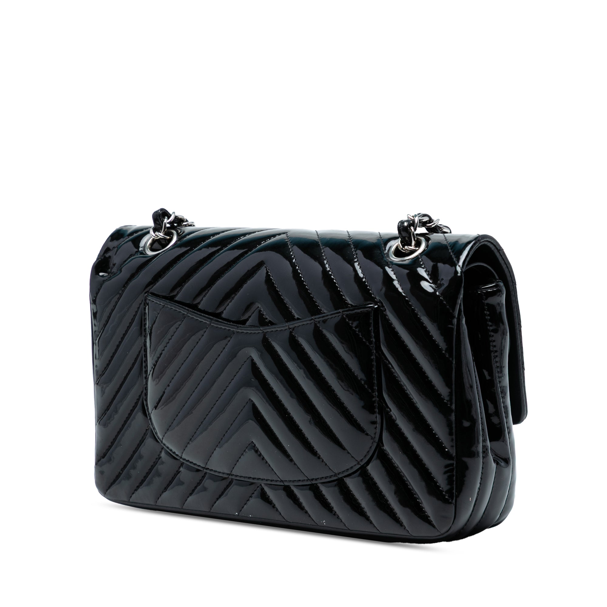 Chanel Medium Classic Chevron Patent Double Flap - image 2