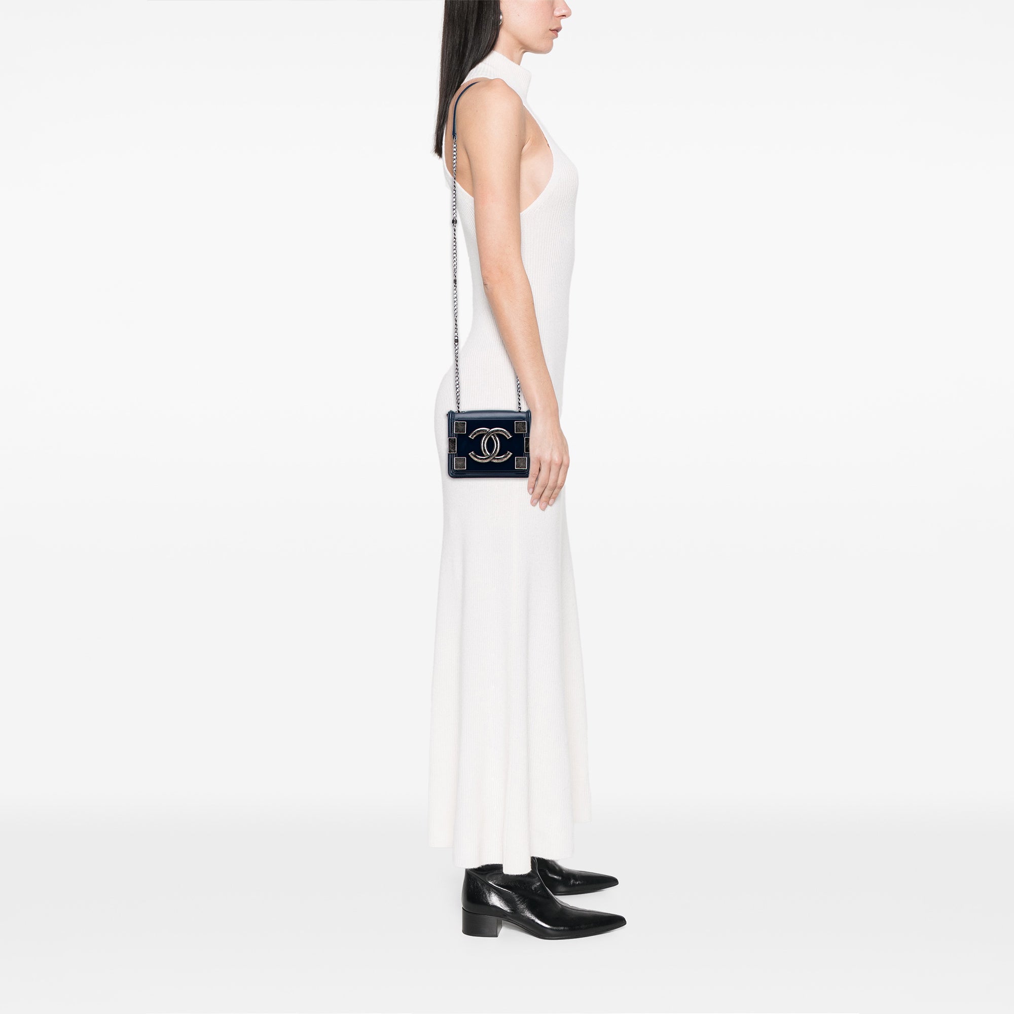 Chanel Mini Acrylic and Calfskin Boy Brick Flap - image 9