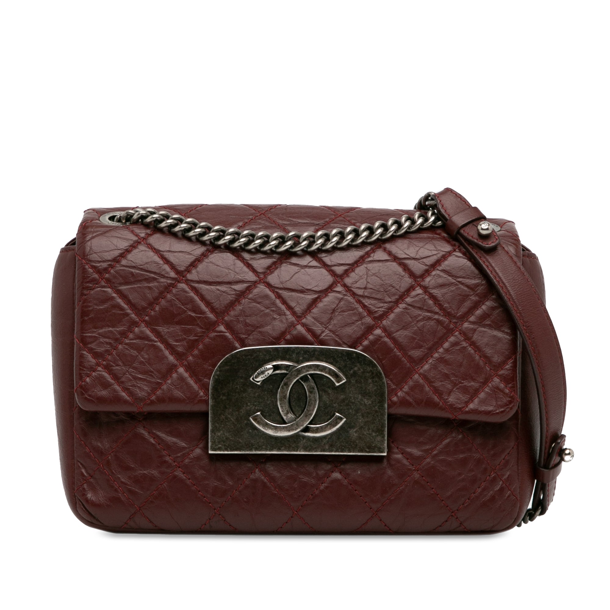 Chanel Quilted Aged Calfskin CC Square Flap - image 1