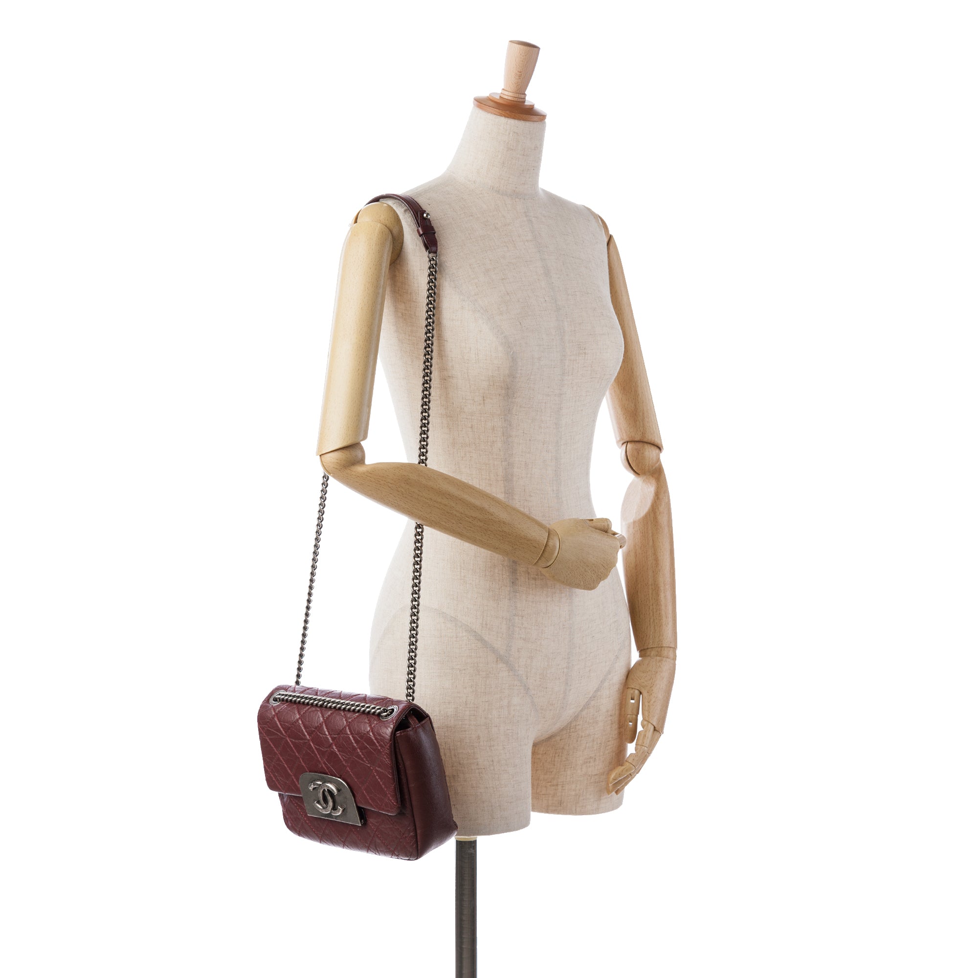 Chanel Quilted Aged Calfskin CC Square Flap - image 13