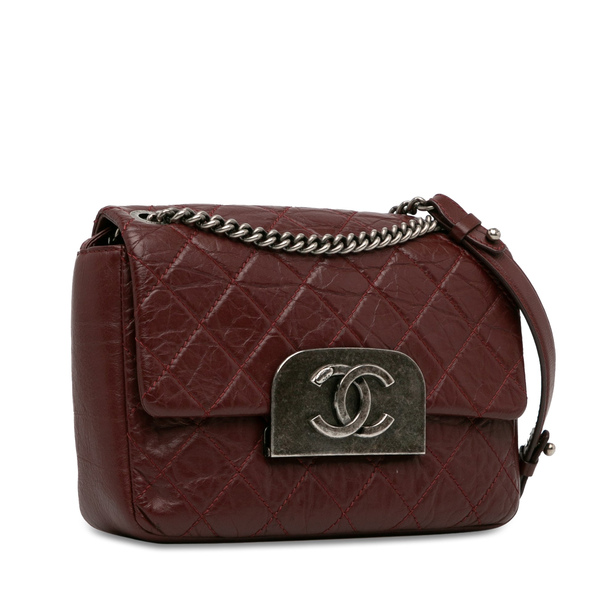 Chanel Quilted Aged Calfskin CC Square Flap - image 2