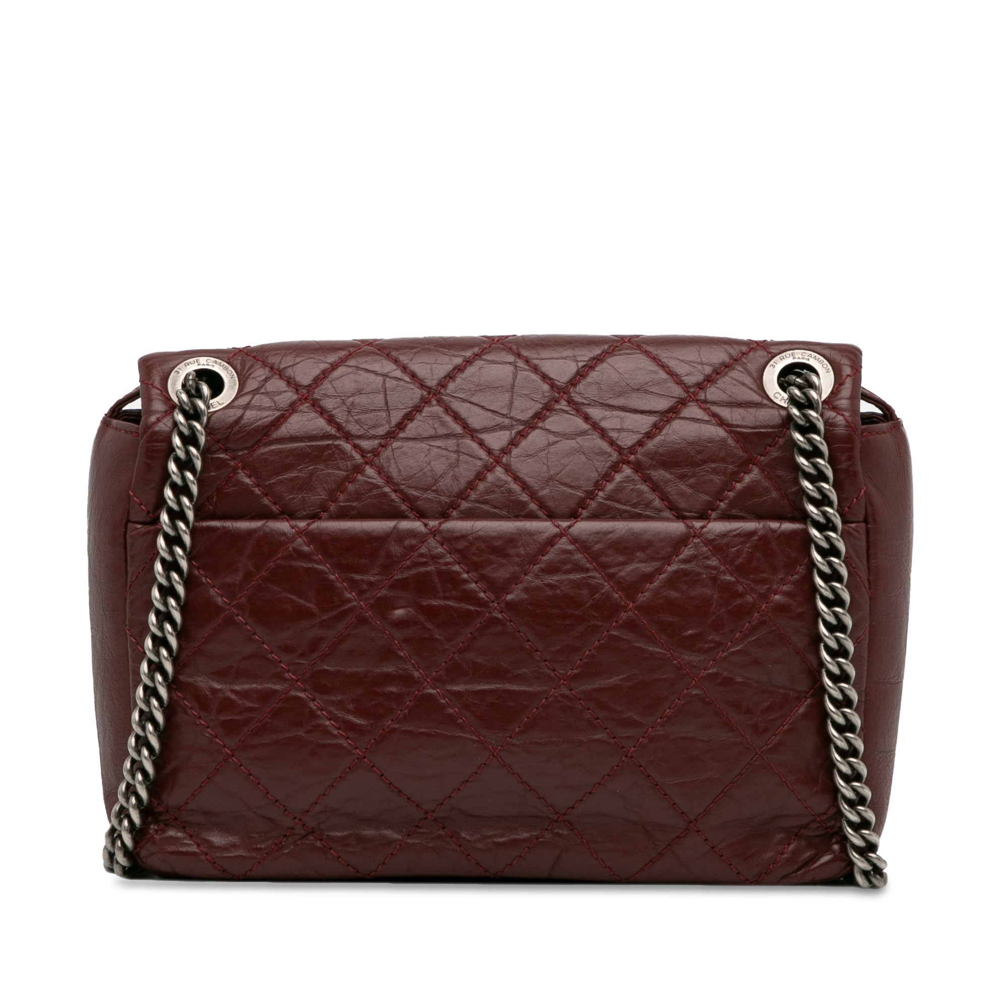 Chanel Quilted Aged Calfskin CC Square Flap - image 3