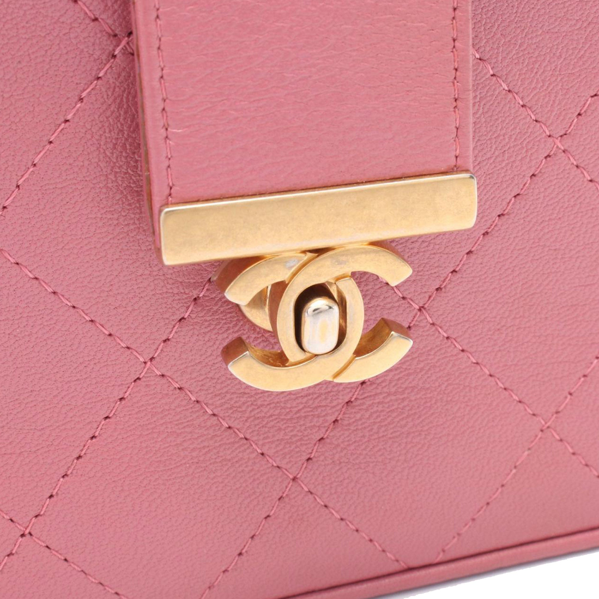 Chanel CC Quilted Calfskin Double Zip Clutch with Chain - image 6