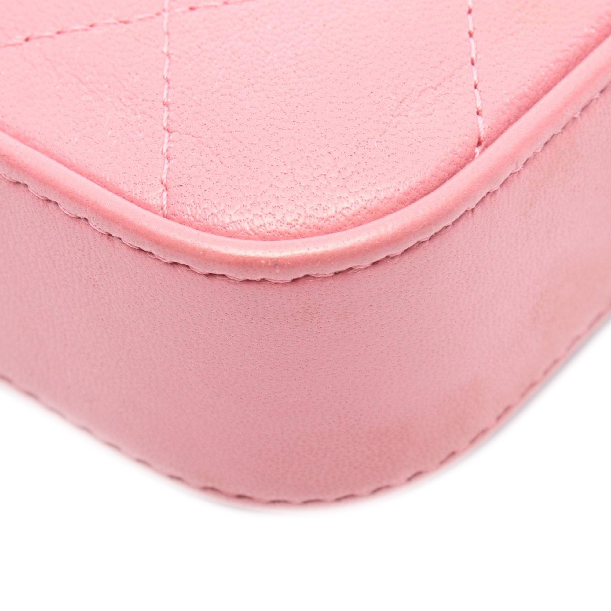 Chanel CC Quilted Calfskin Double Zip Clutch with Chain - image 9