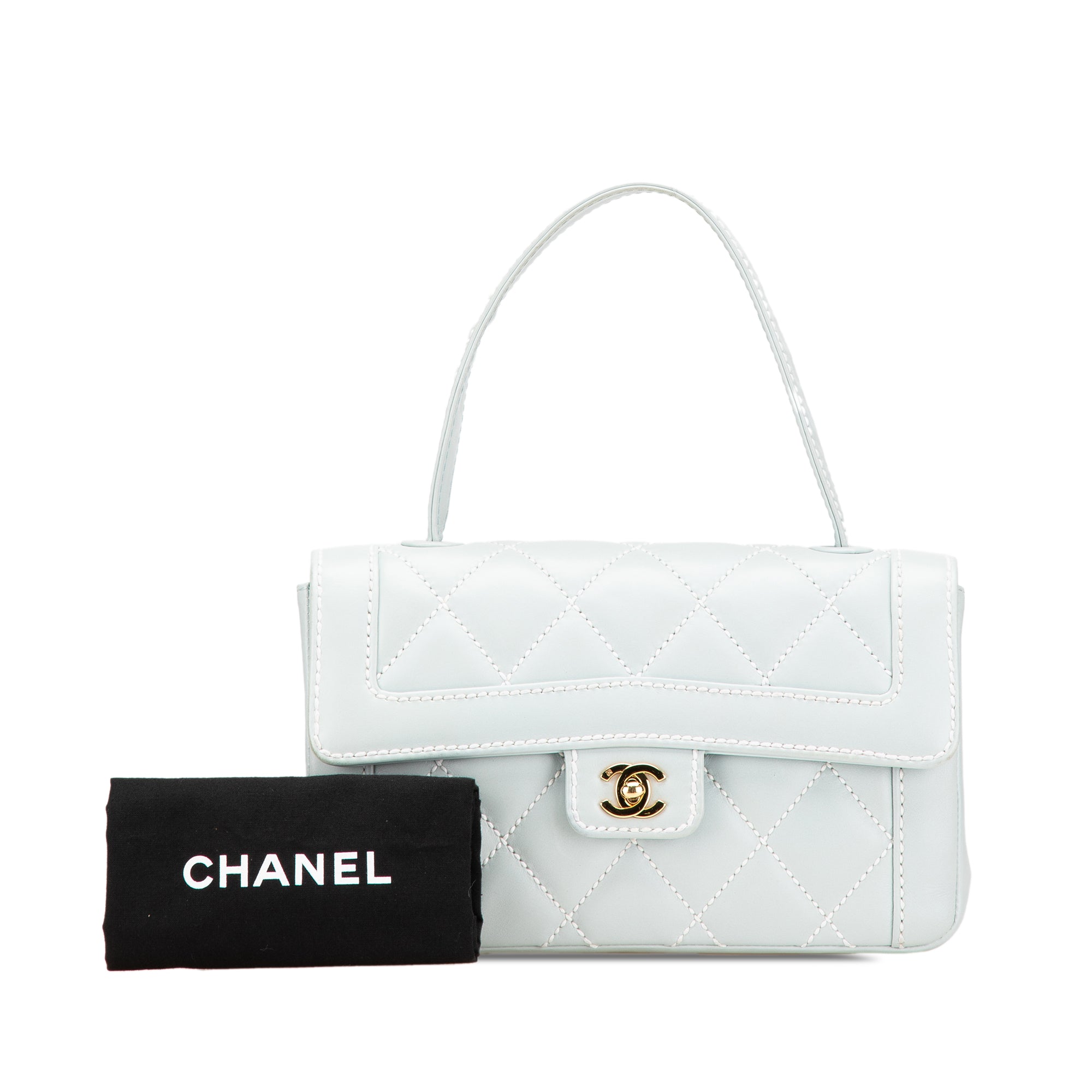 Chanel Quilted Lambskin Wild Stitch Top Handle Flap - image 15