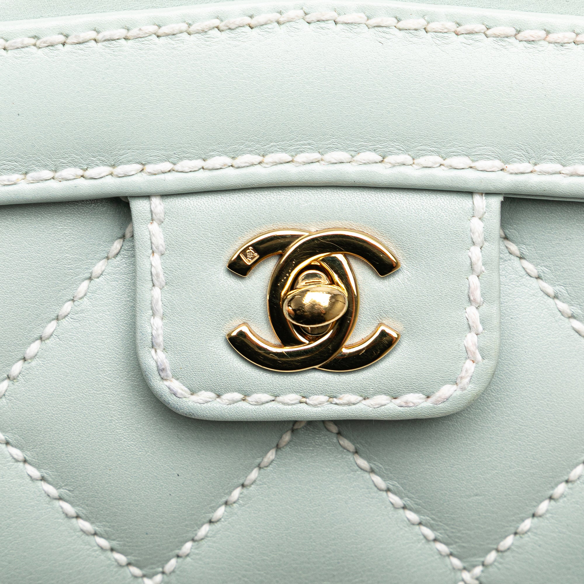 Chanel Quilted Lambskin Wild Stitch Top Handle Flap - image 8