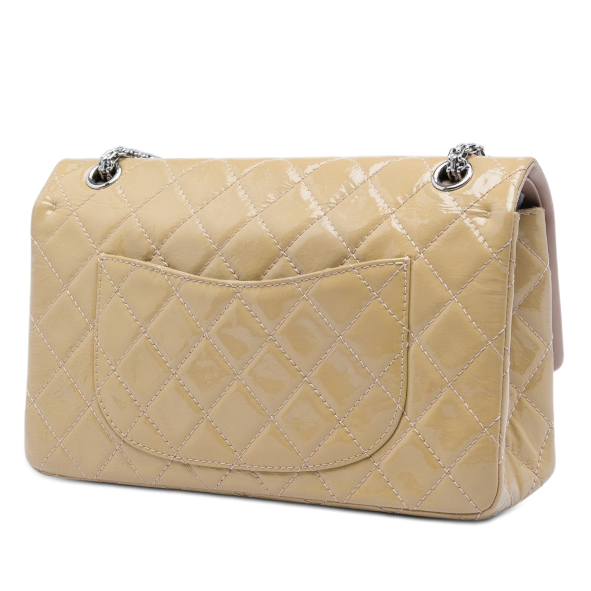 Chanel Quilted Crinkled Patent Reissue 2.55 Double Flap 226 - image 2