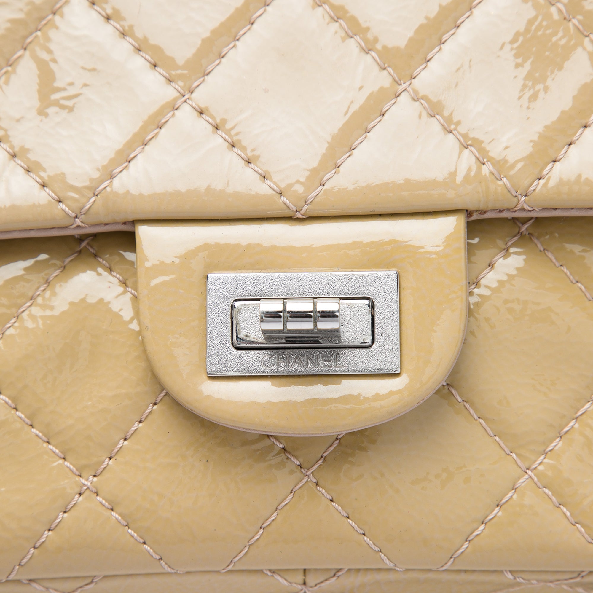 Chanel Quilted Crinkled Patent Reissue 2.55 Double Flap 226 - image 5