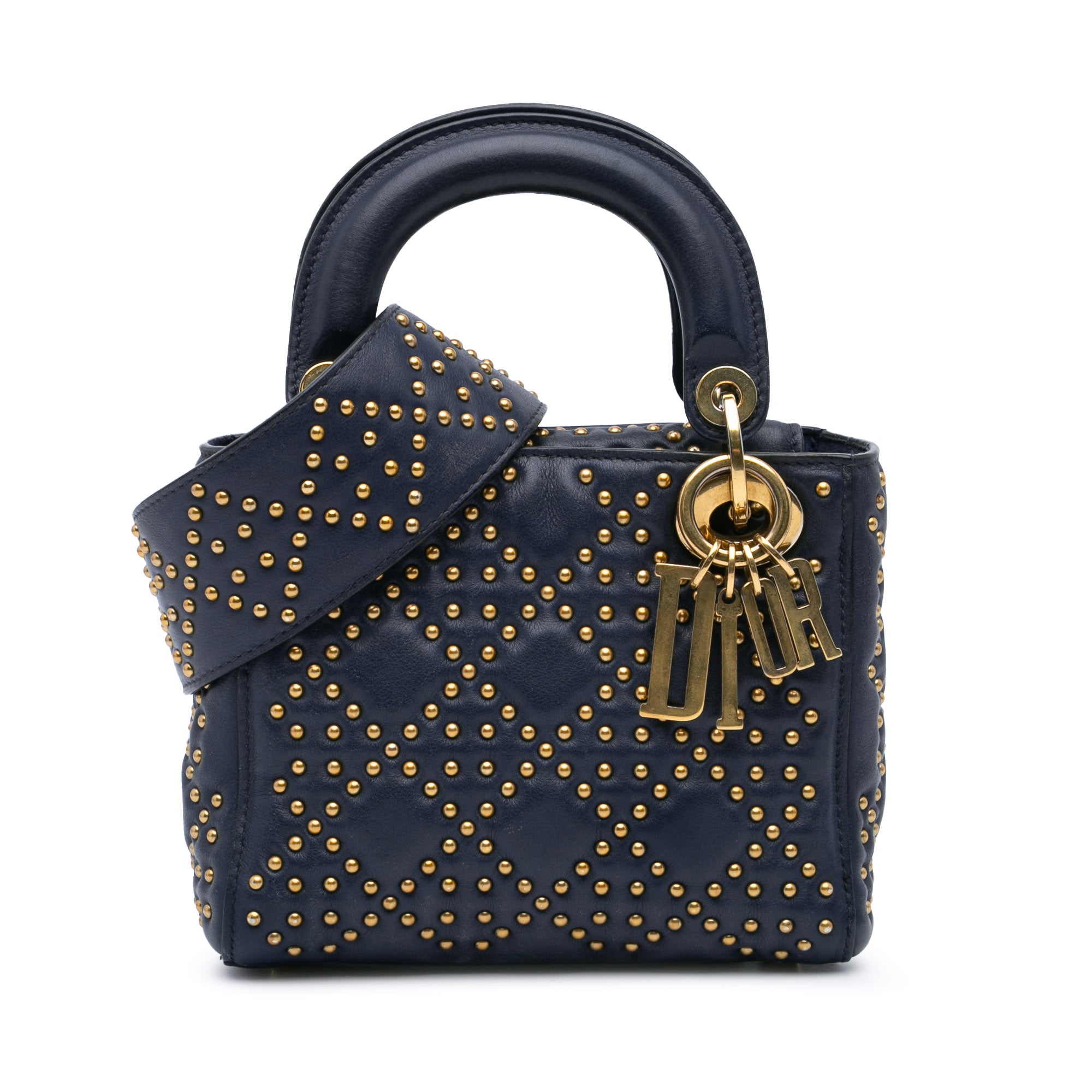 Dior Mini Lambskin Cannage Studded Supple Lady Dior - image 1