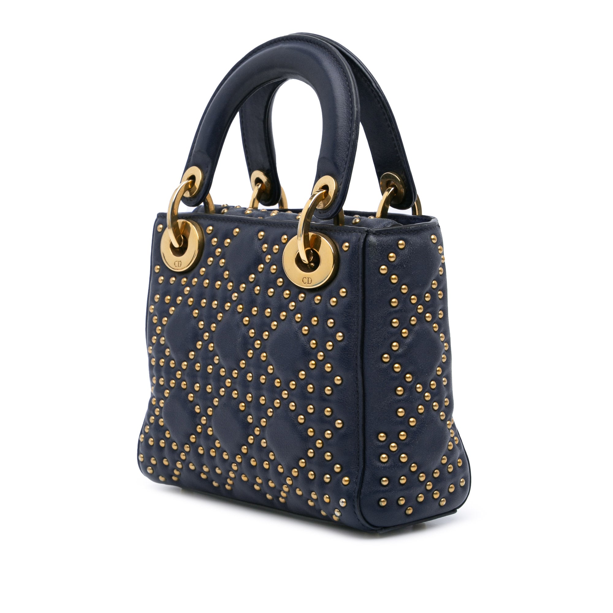 Dior Mini Lambskin Cannage Studded Supple Lady Dior - image 2