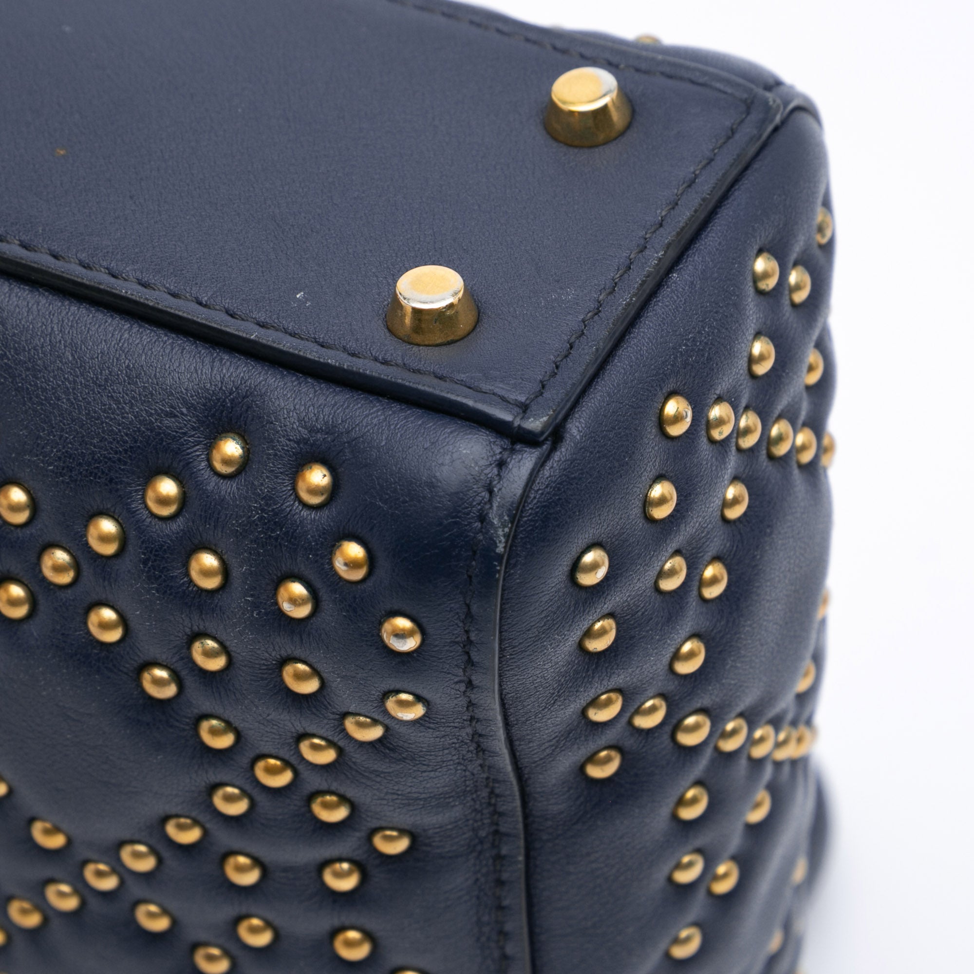 Dior Mini Lambskin Cannage Studded Supple Lady Dior - image 9
