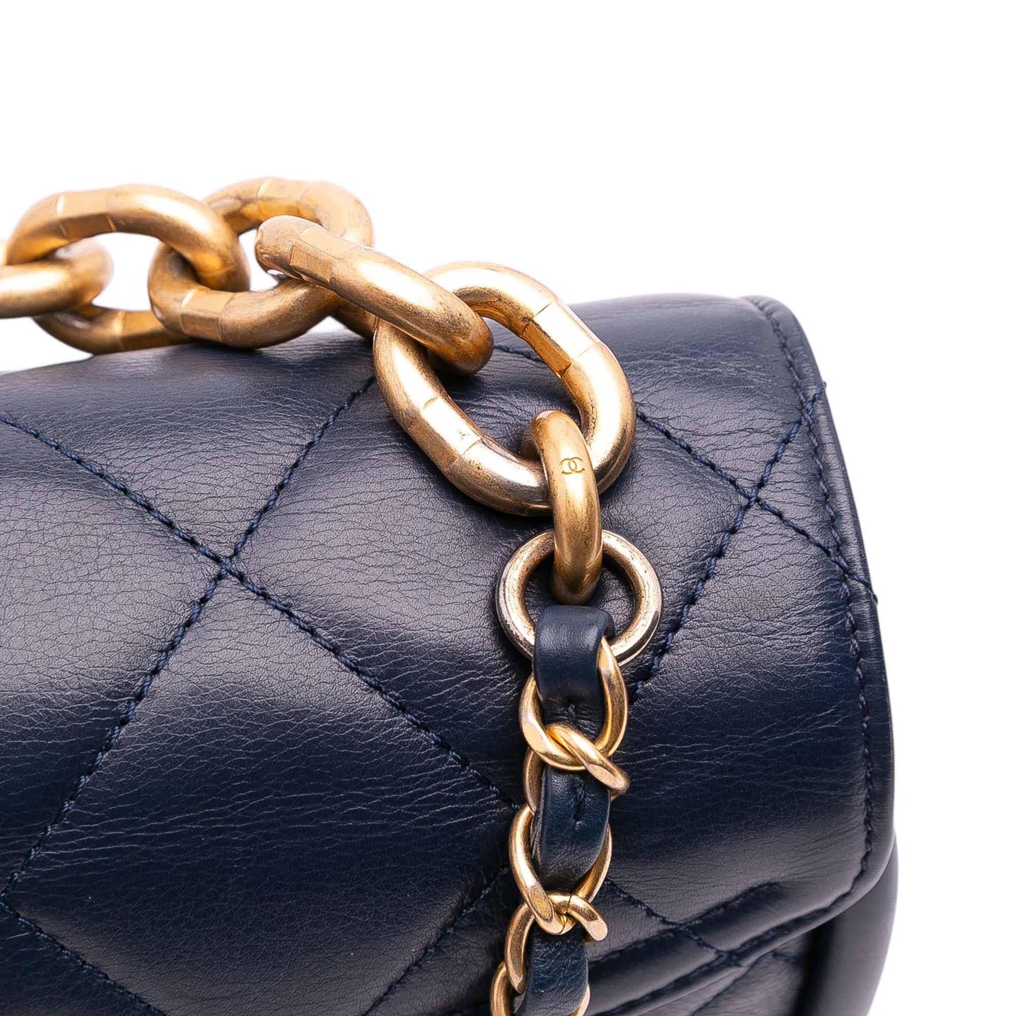 Chanel Mini CC Quilted Calfskin Round Moon Messenger Flap - image 10