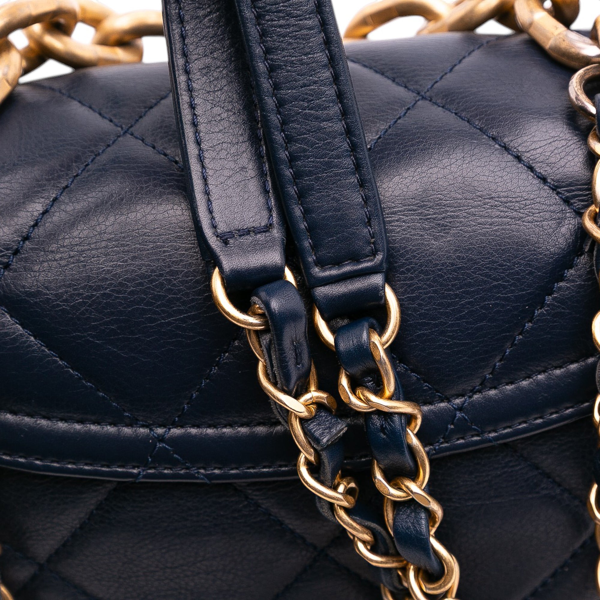 Chanel Mini CC Quilted Calfskin Round Moon Messenger Flap - image 12