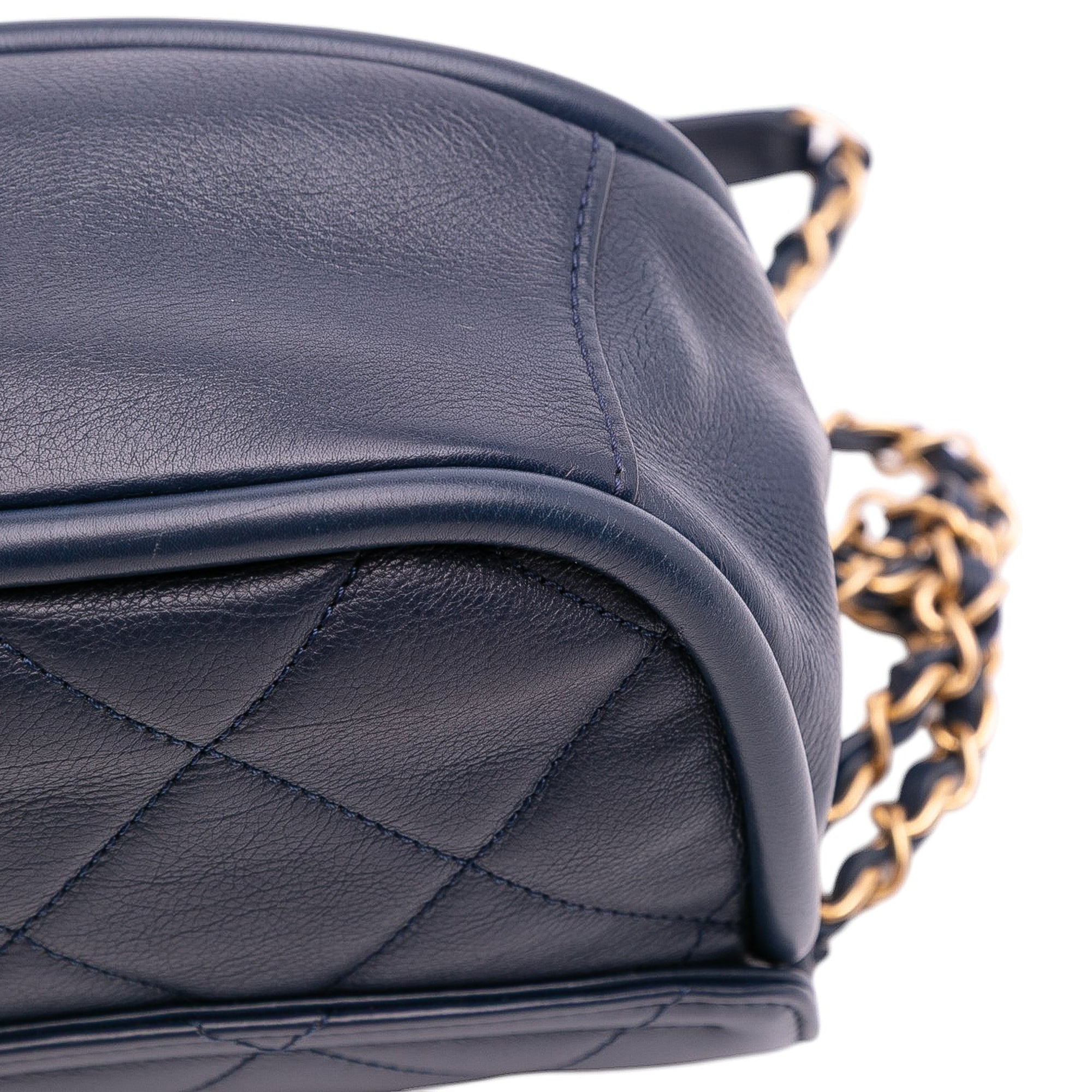 Chanel Mini CC Quilted Calfskin Round Moon Messenger Flap - image 8