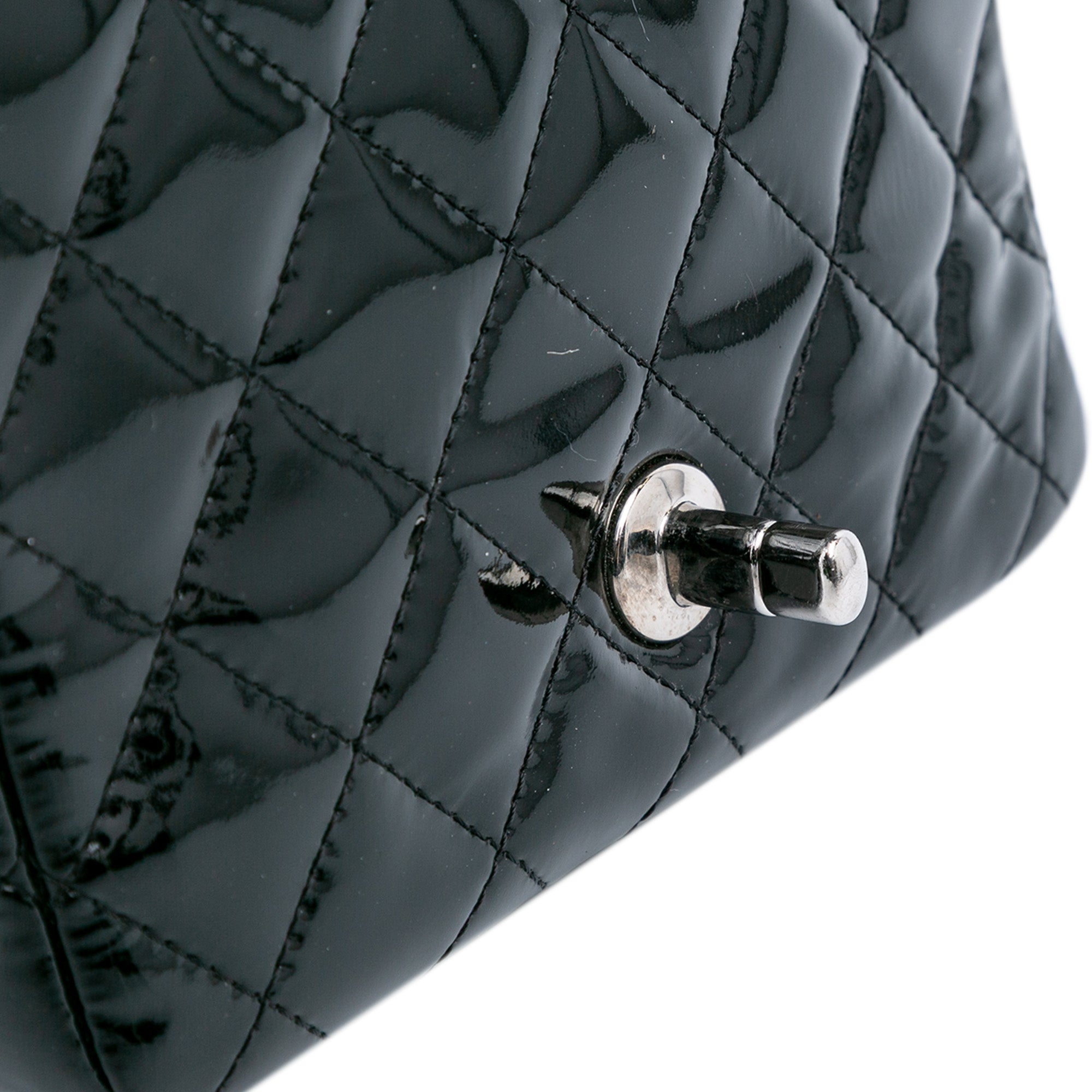 Chanel Mini Square Classic Patent Single Flap - image 8