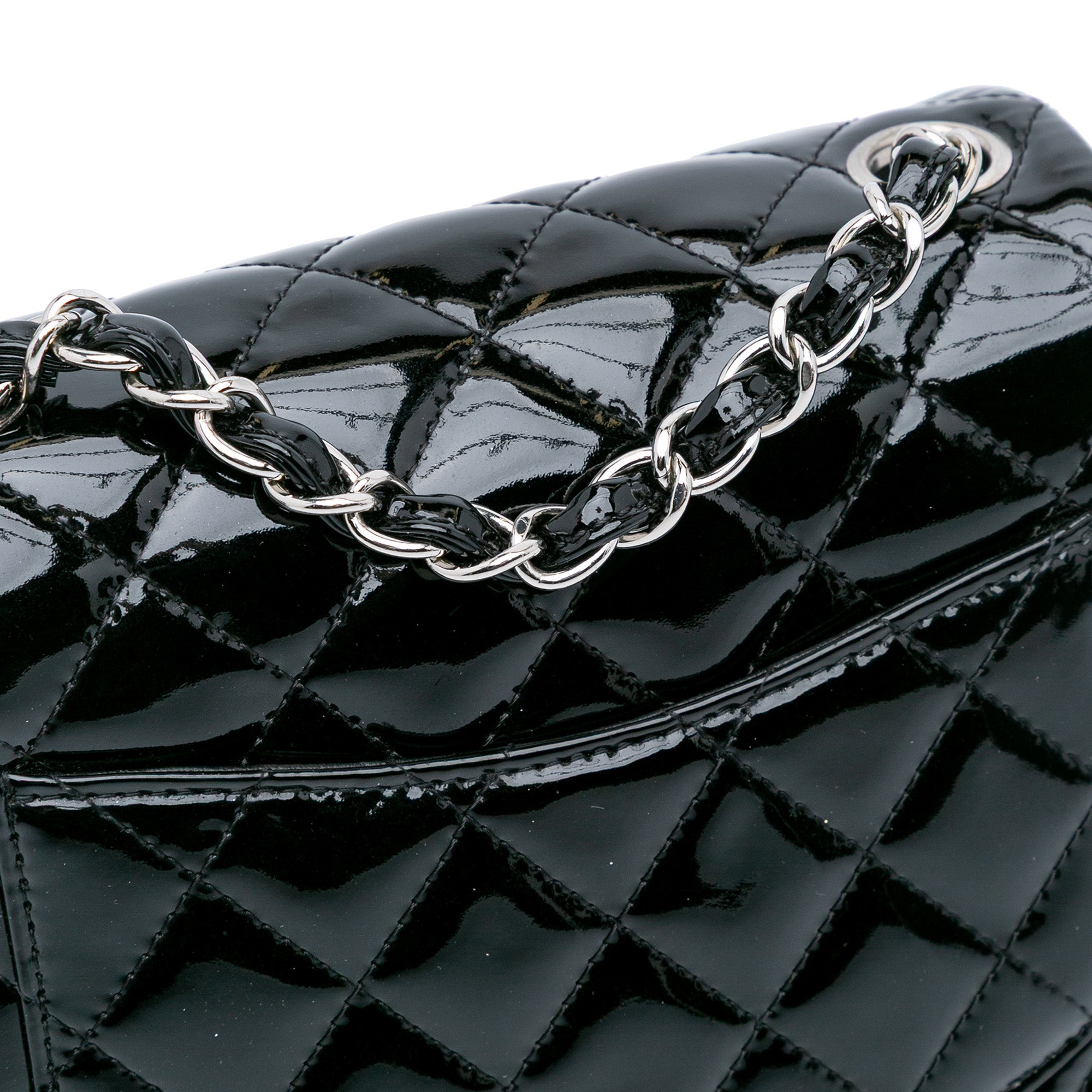 Chanel Mini Square Classic Patent Single Flap - image 9