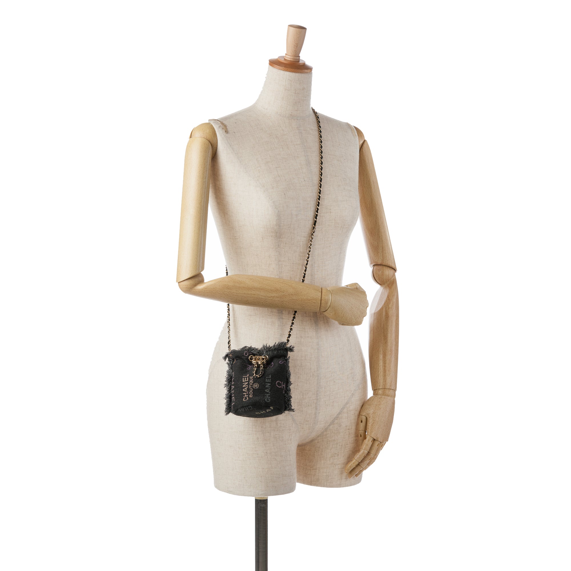 Chanel Mini Denim Mood Bucket with Chain