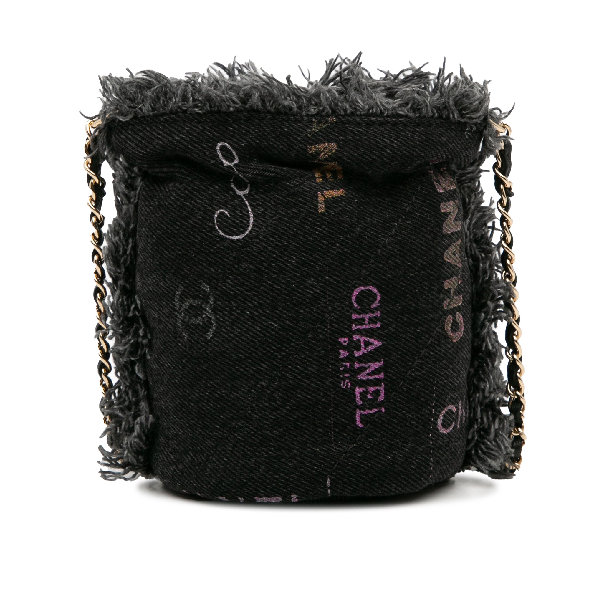 Chanel Mini Denim Mood Bucket with Chain