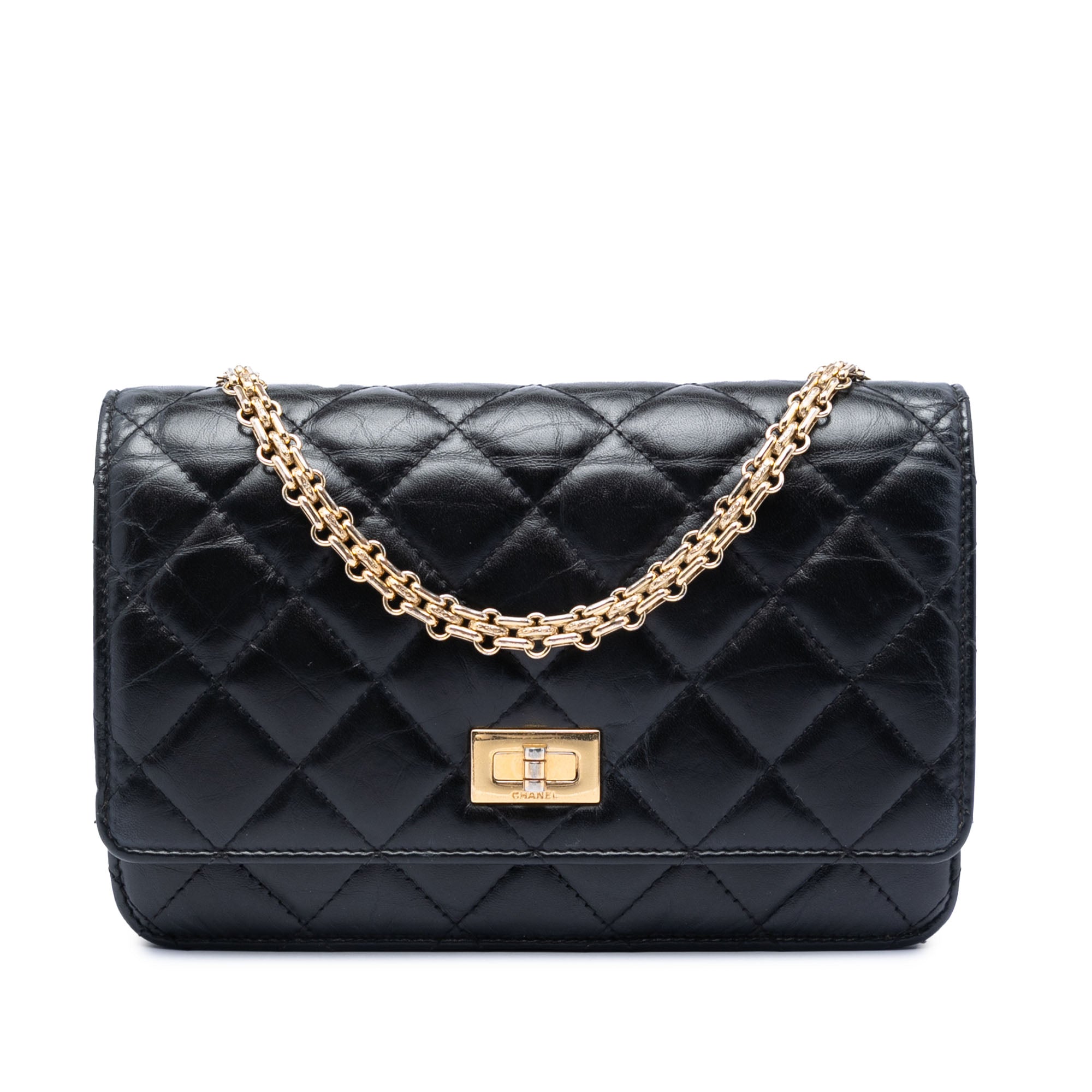 Chanel Quilted Aged Calfskin Reissue 2.55 Wallet on Chain - image 1