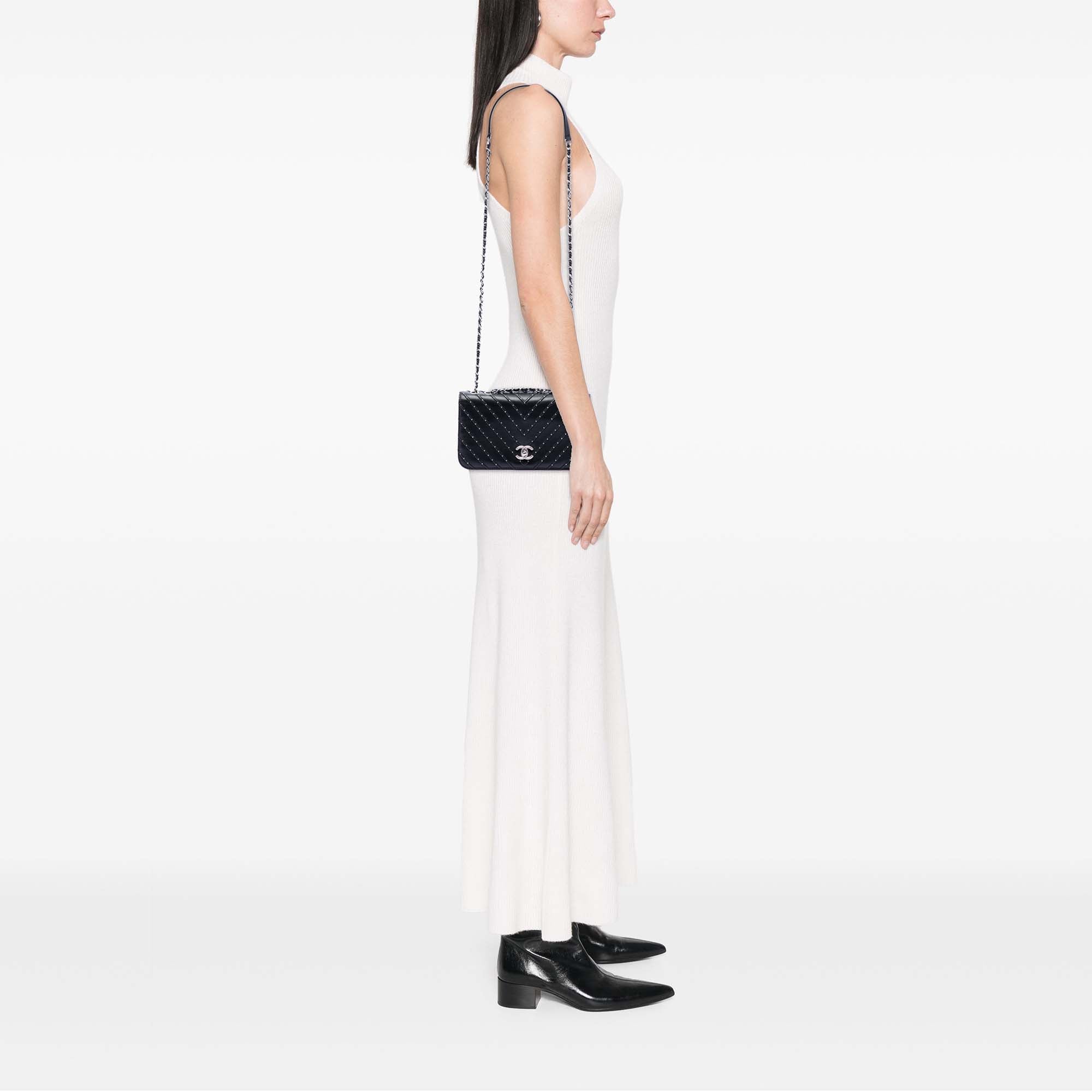 Chanel Chevron Lambskin Stud Wars Full Flap - image 6