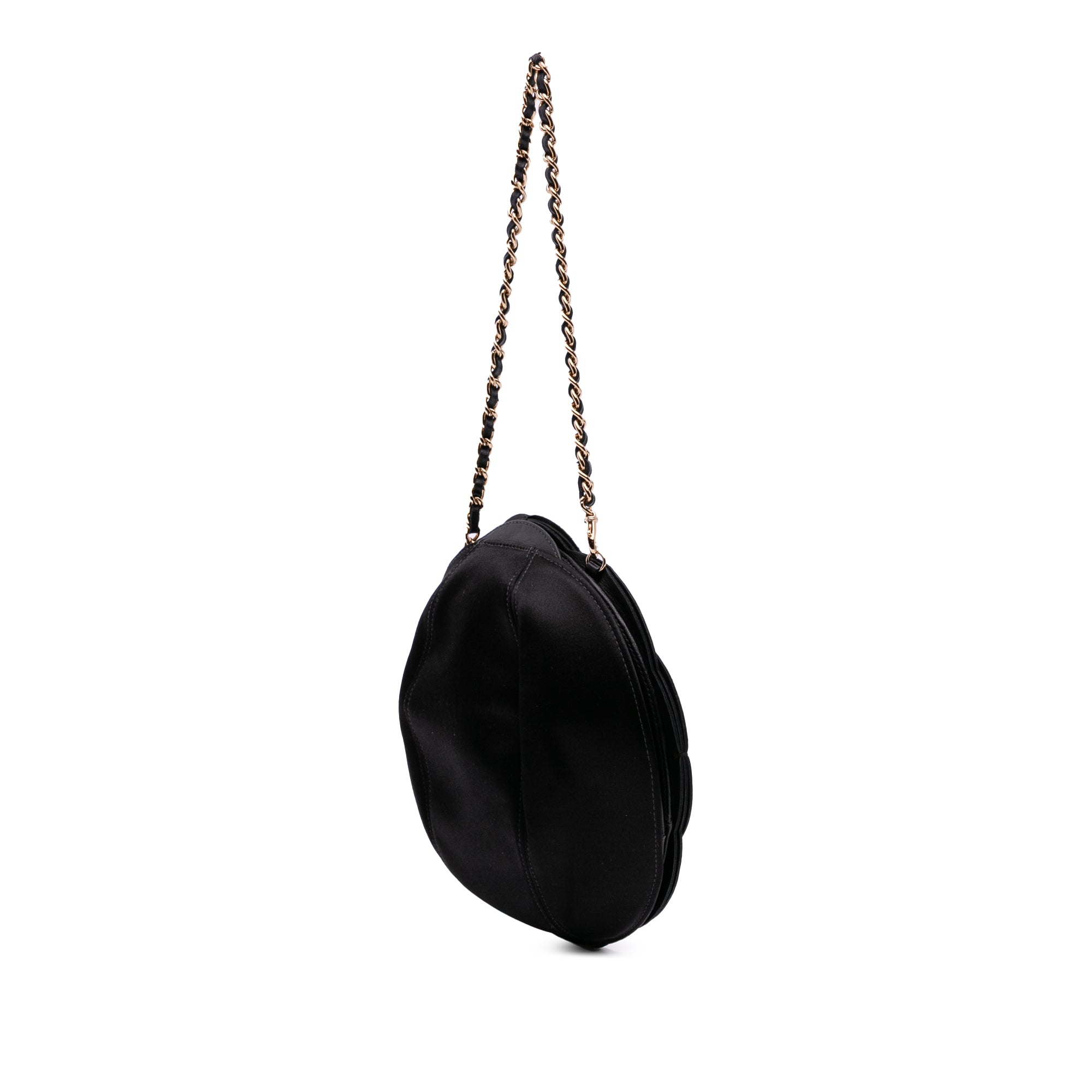 Chanel Lambskin and Satin Camellia Flower Evening Bag - image 2