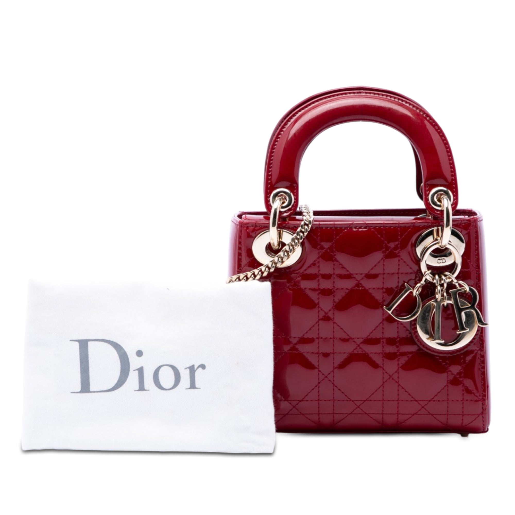 Dior Mini Patent Cannage Lady Dior - image 7