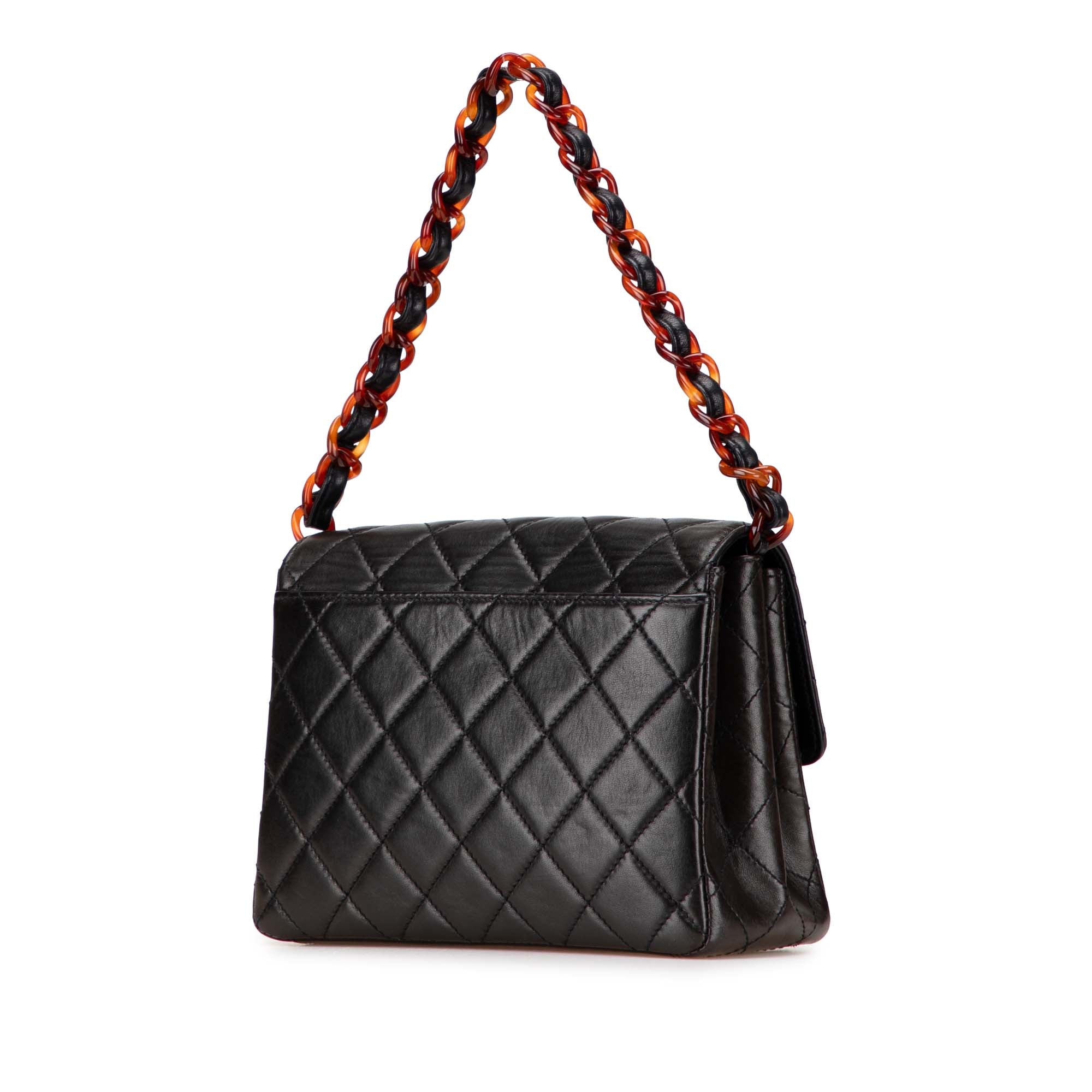 Chanel CC Quilted Lambskin Tortoise Chain Flap - image 2