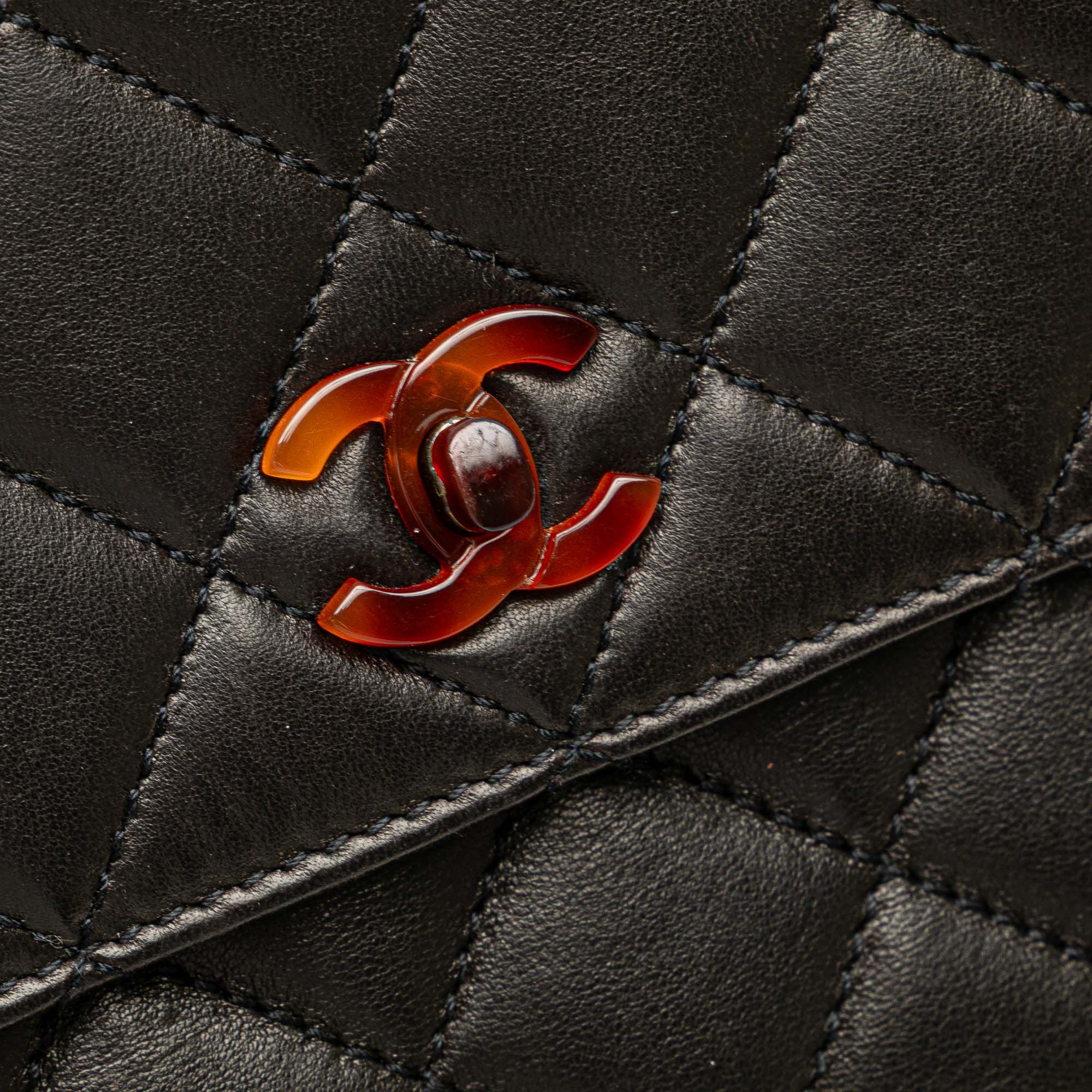 Chanel CC Quilted Lambskin Tortoise Chain Flap - image 7