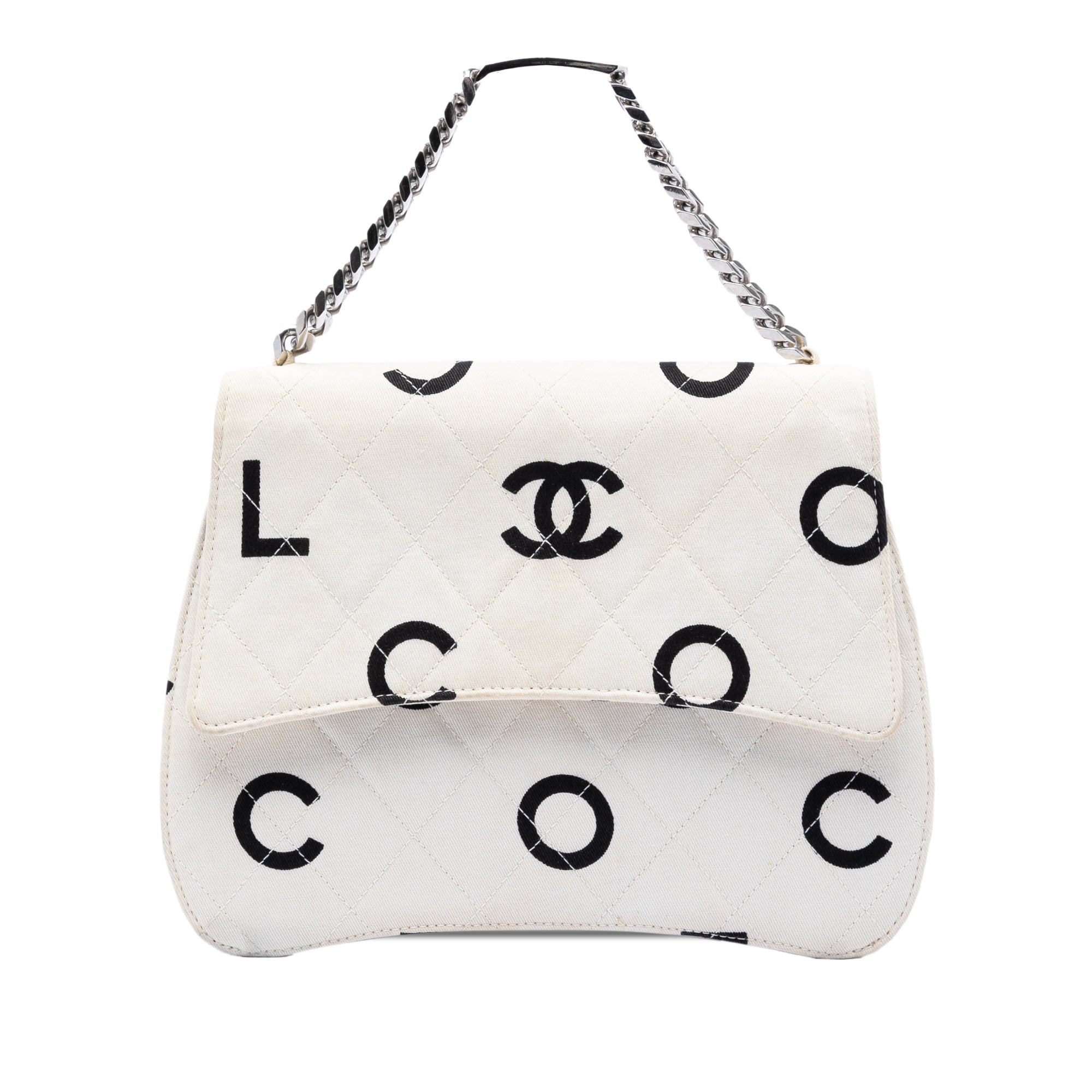 Chanel CC Quilted Printed Canvas Coco Logo Chain Flap - image 1