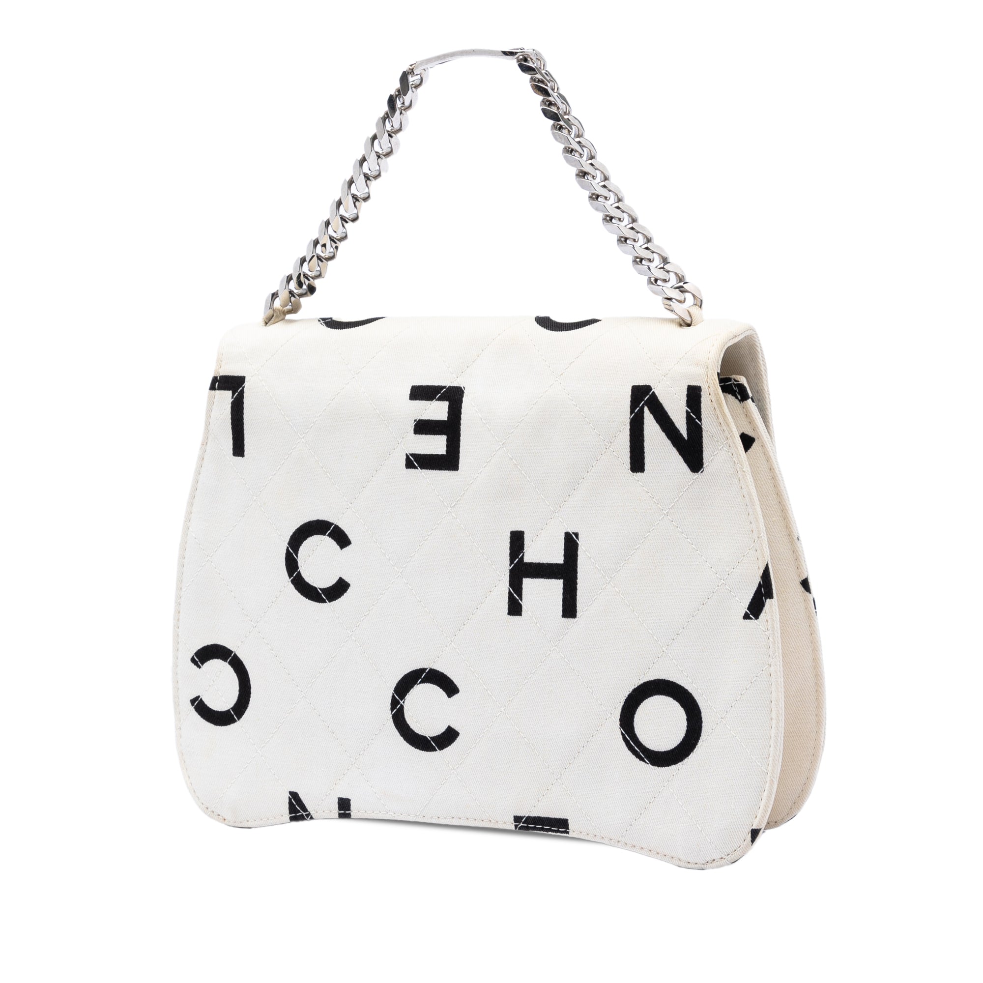 Chanel CC Quilted Printed Canvas Coco Logo Chain Flap - image 2