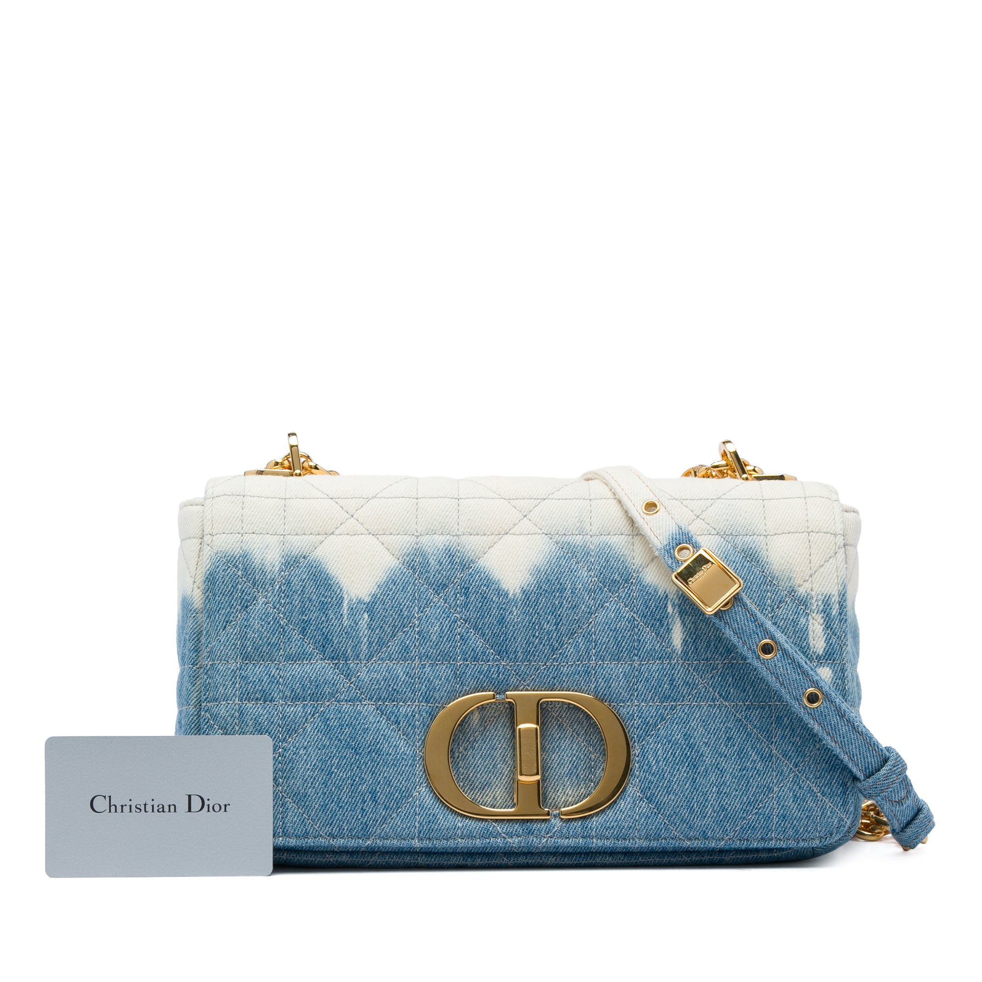 Dior Medium Denim Tie Dye Macrocannage Caro Bag - image 6