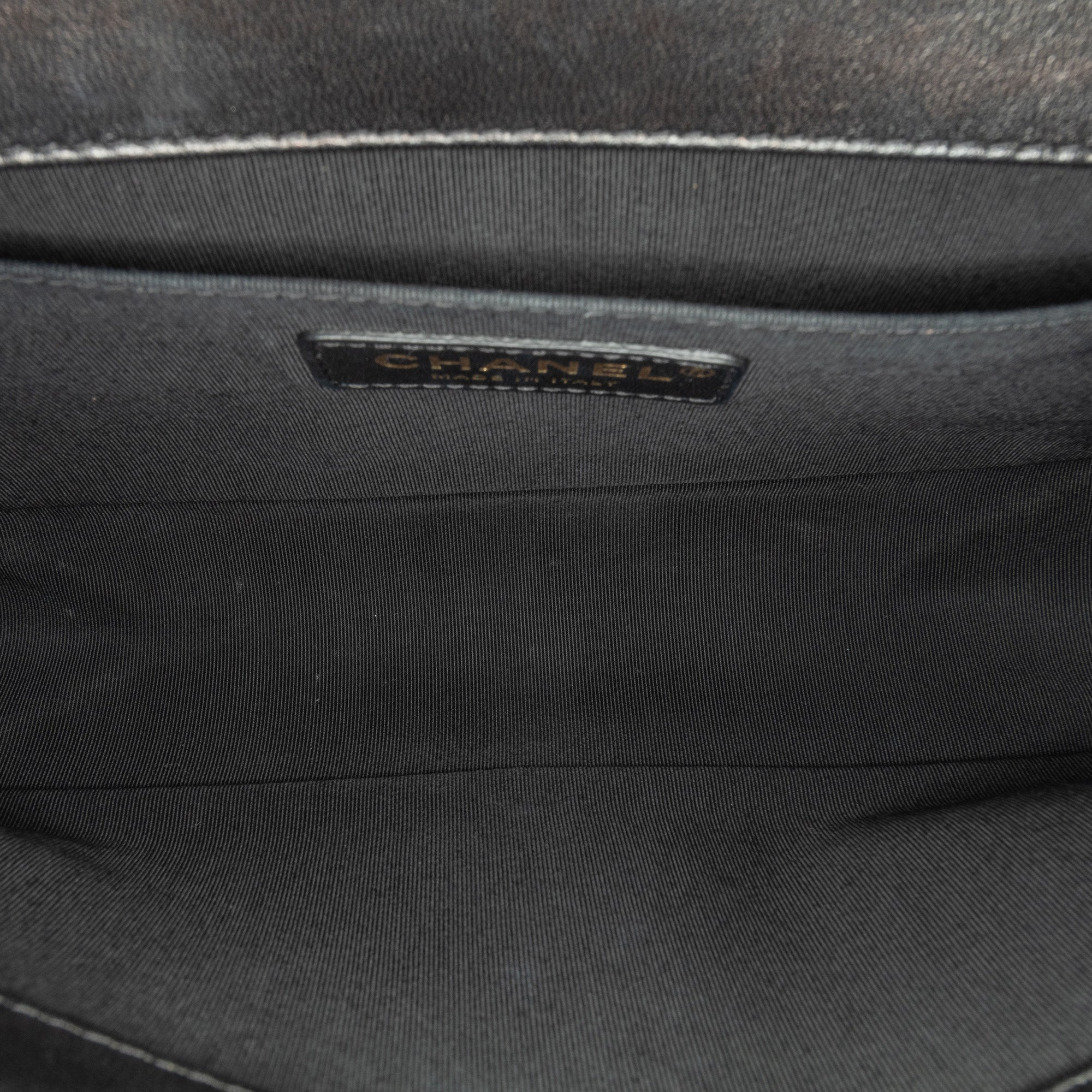 Chanel Old Medium Braided Chevron Cotton and Lambskin Boy Flap - image 4