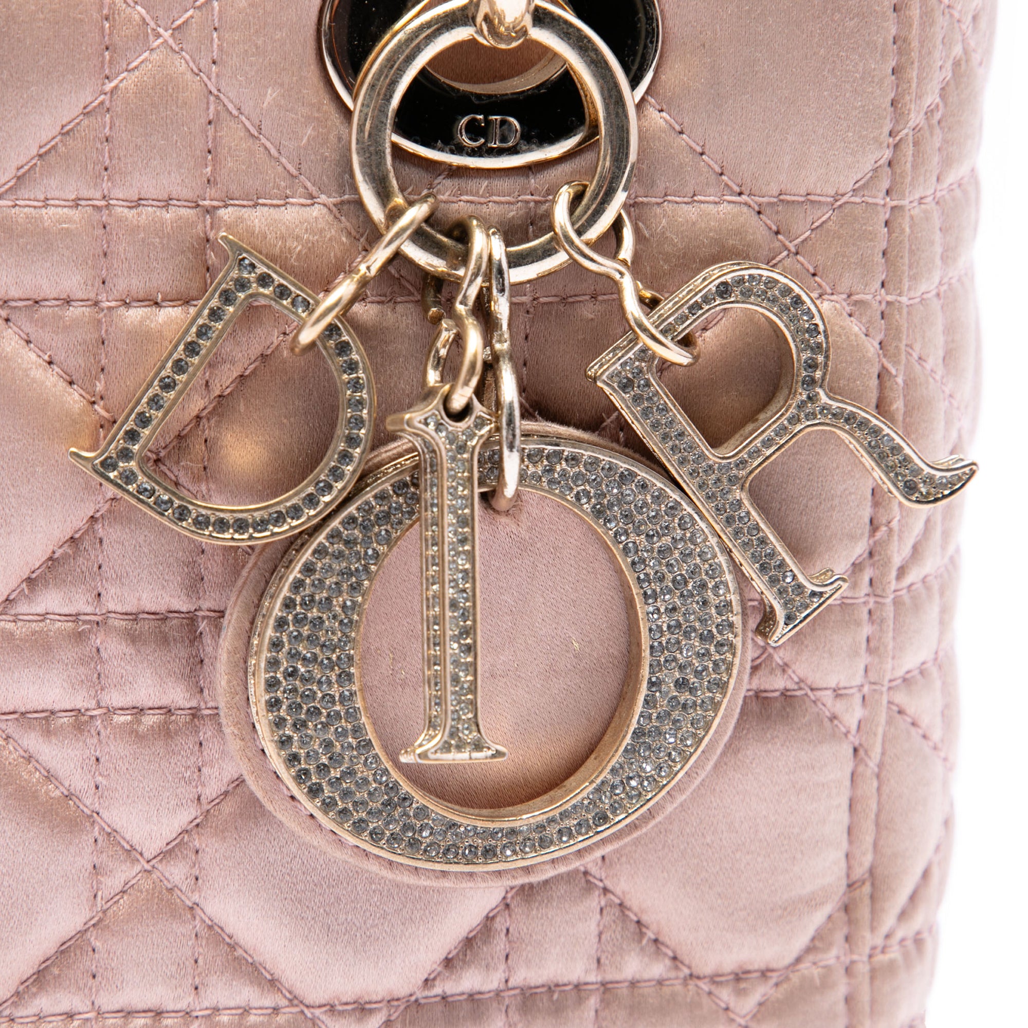 Dior Small Satin Cannage Swarovski Lady Dior - image 5