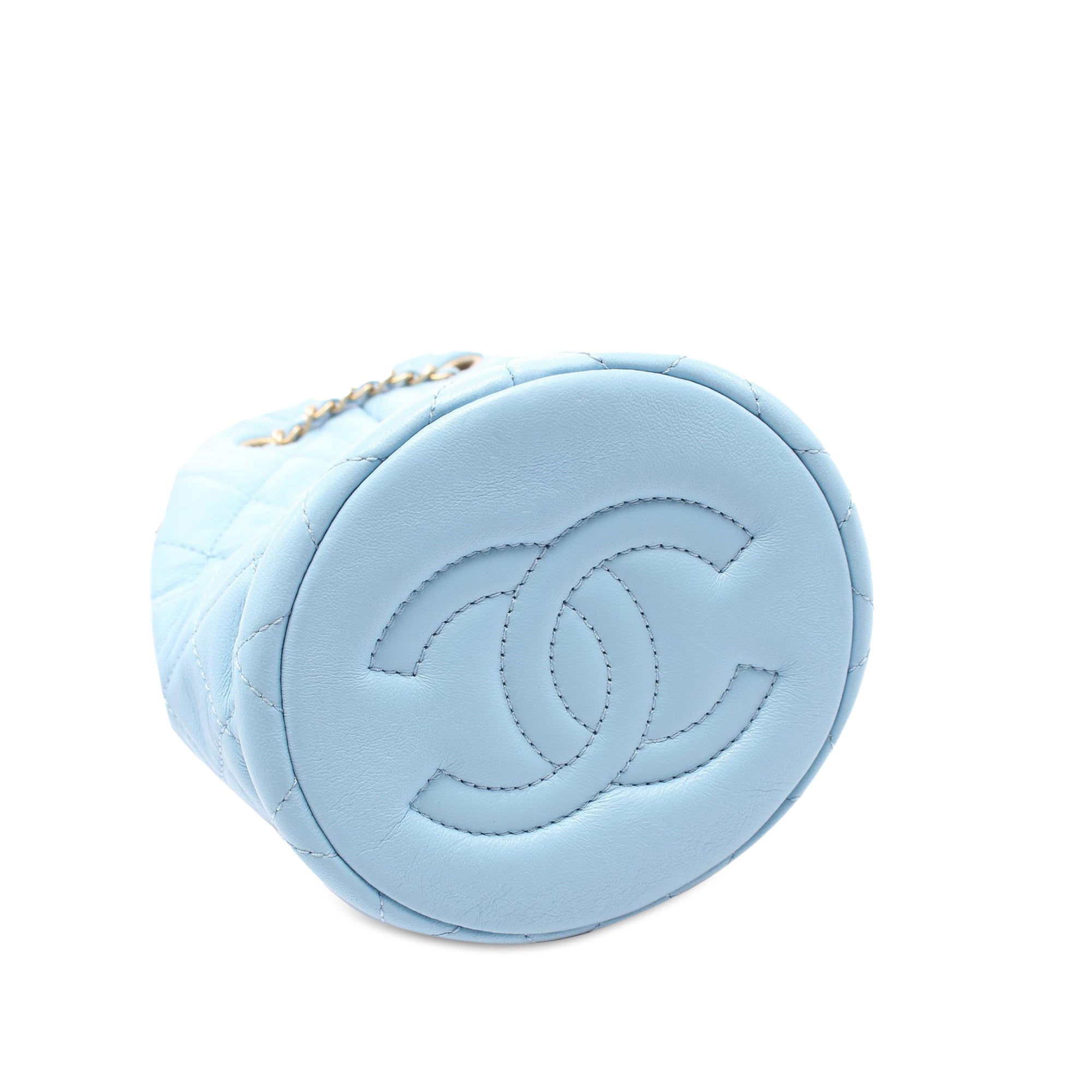 Chanel Quilted Lambskin Pearl Crush Bucket Bag - image 3